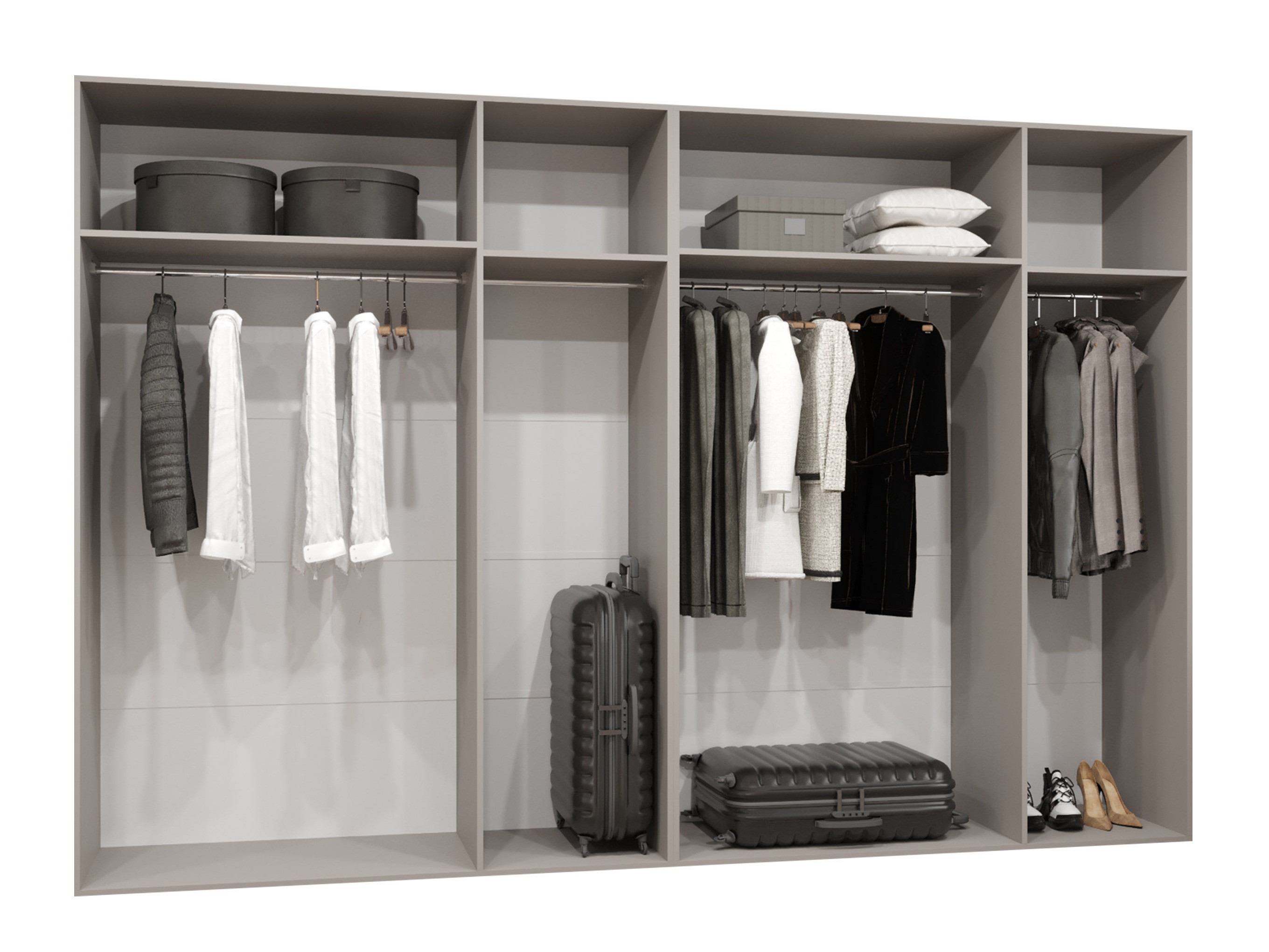 Kleiderschrank Hartford 593 (Schwarz)