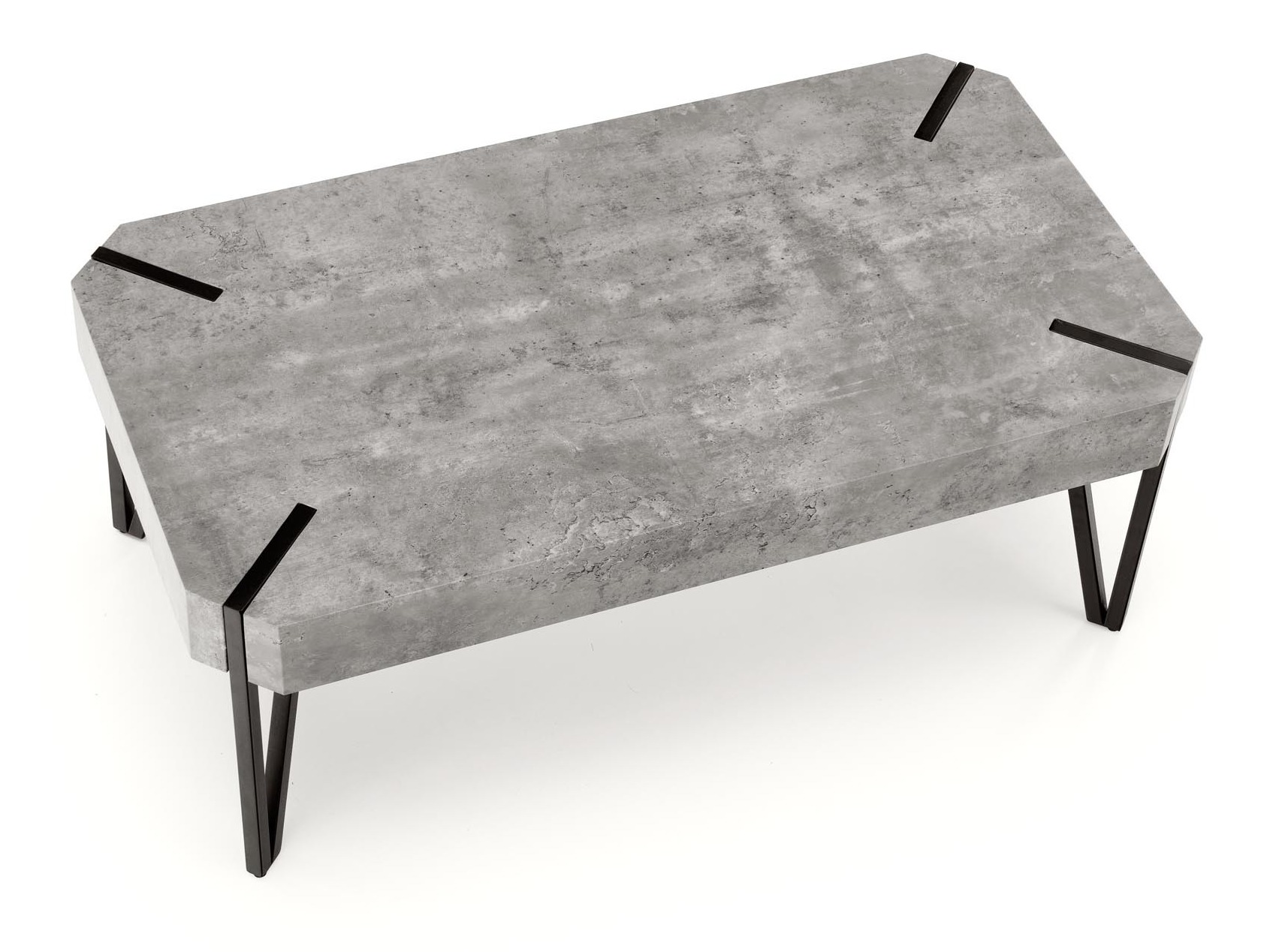 Couchtisch Houston 303 (Beton + Schwarz)