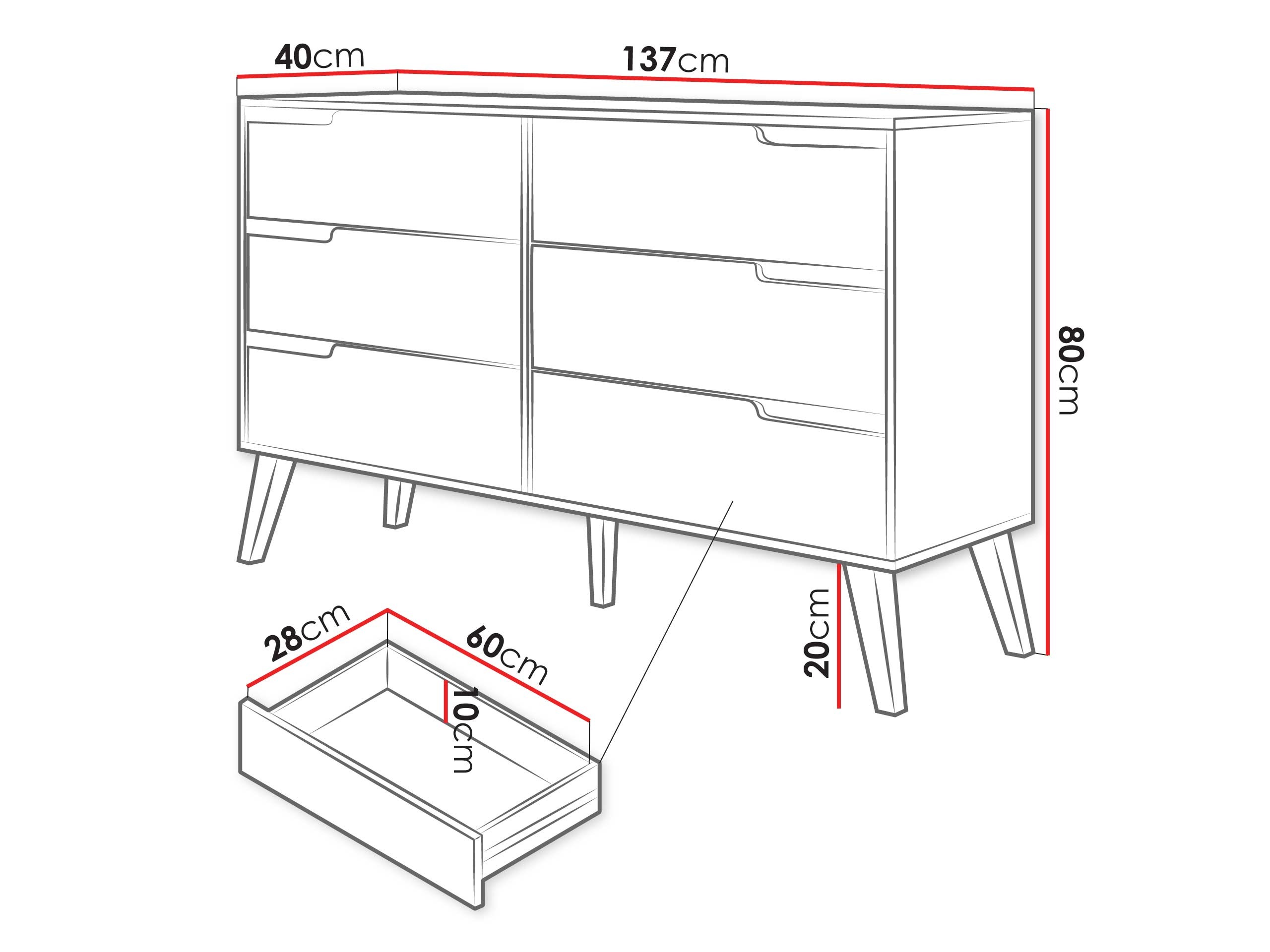 Kommoden Elbtive 103 (Kaschmir)