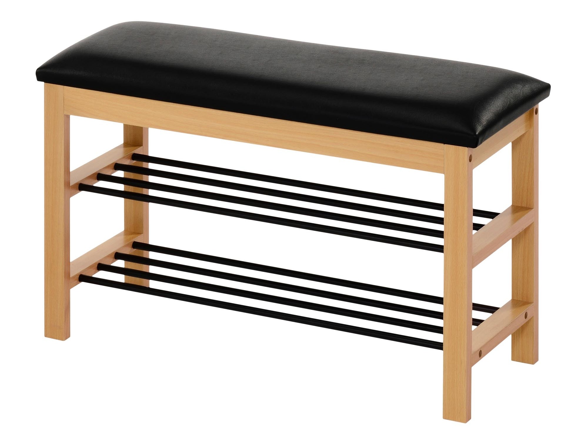 Schuhregal Houston 967 (Massivholz + Schwarz)