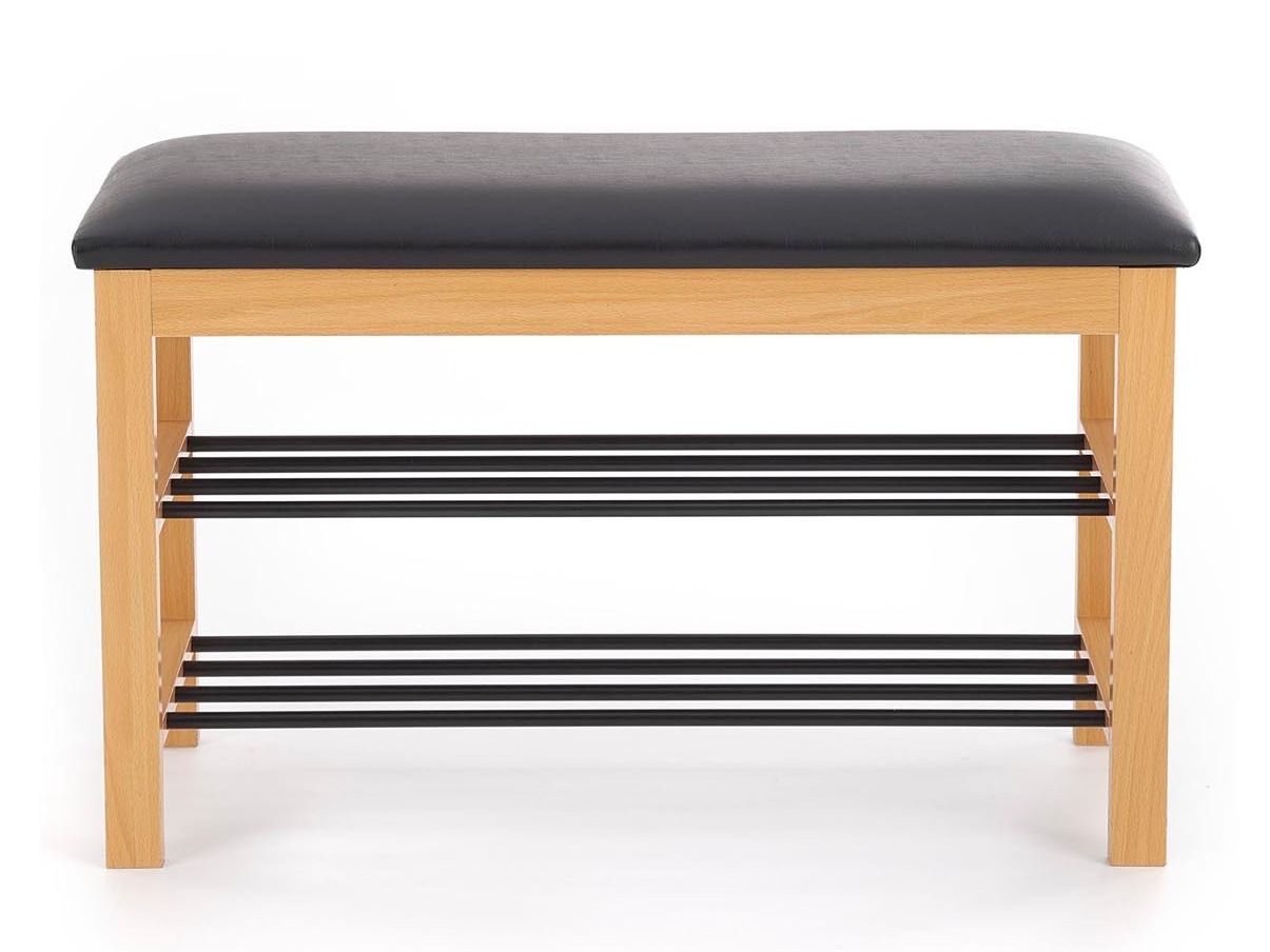 Schuhregal Houston 967 (Massivholz + Schwarz)