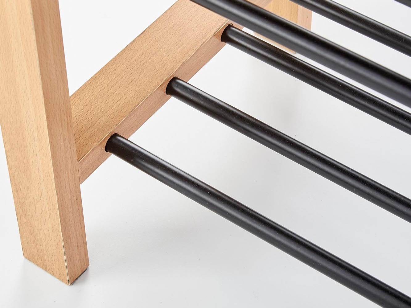 Schuhregal Houston 967 (Massivholz + Schwarz)