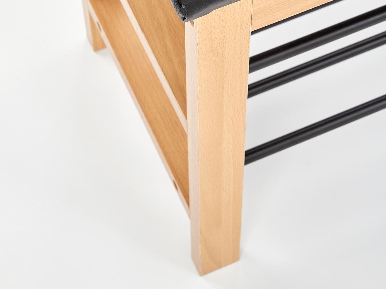 Schuhregal Houston 967 (Massivholz + Schwarz)