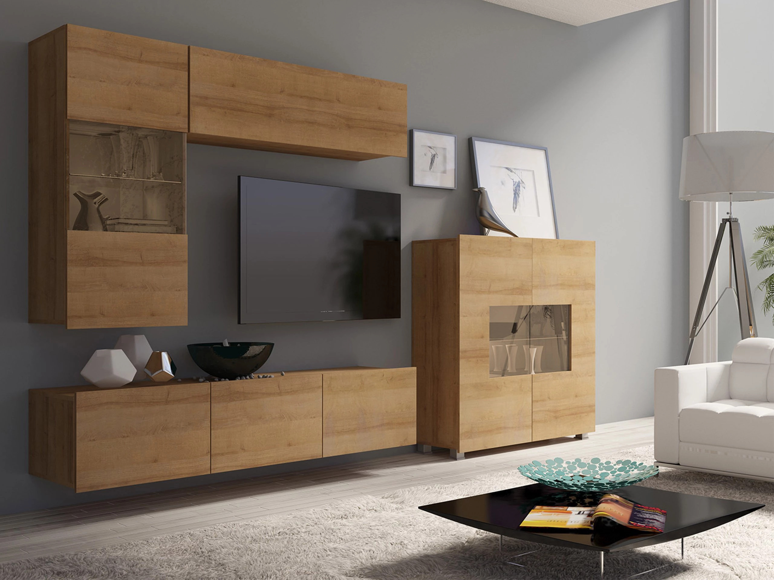 Sideboard Remus (Goldene Eichenholzoptik)