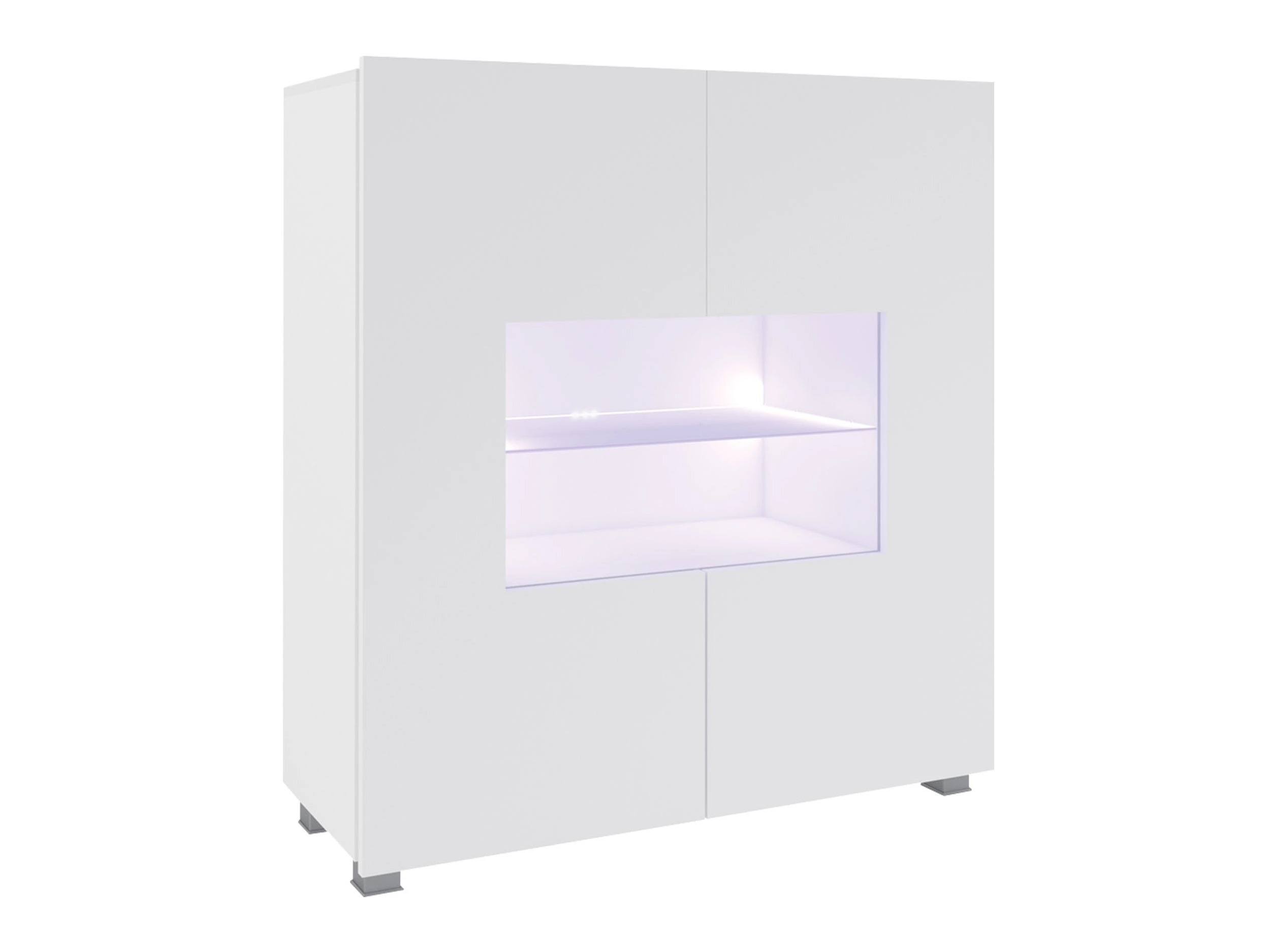 Sideboard Remus (Weiß + Weiß glänzend)
