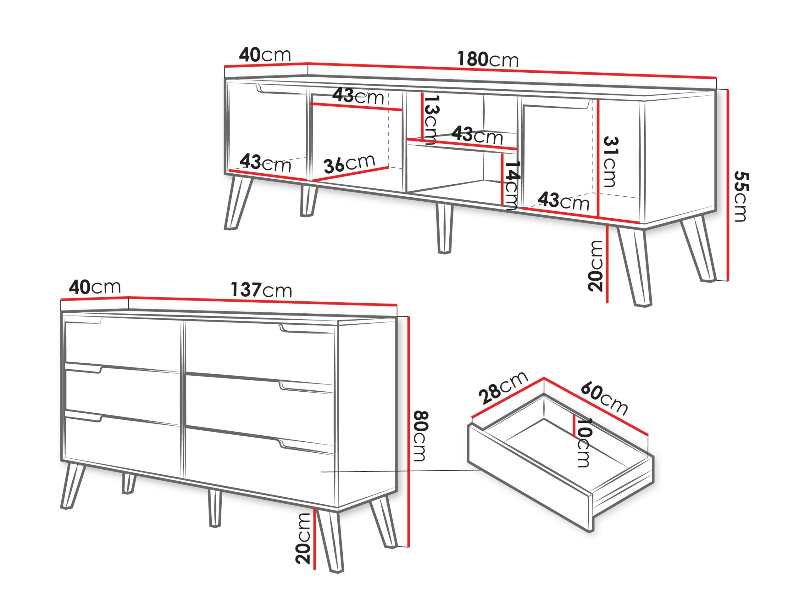 Wohnzimmer-Sets Otis I (Kaschmir)