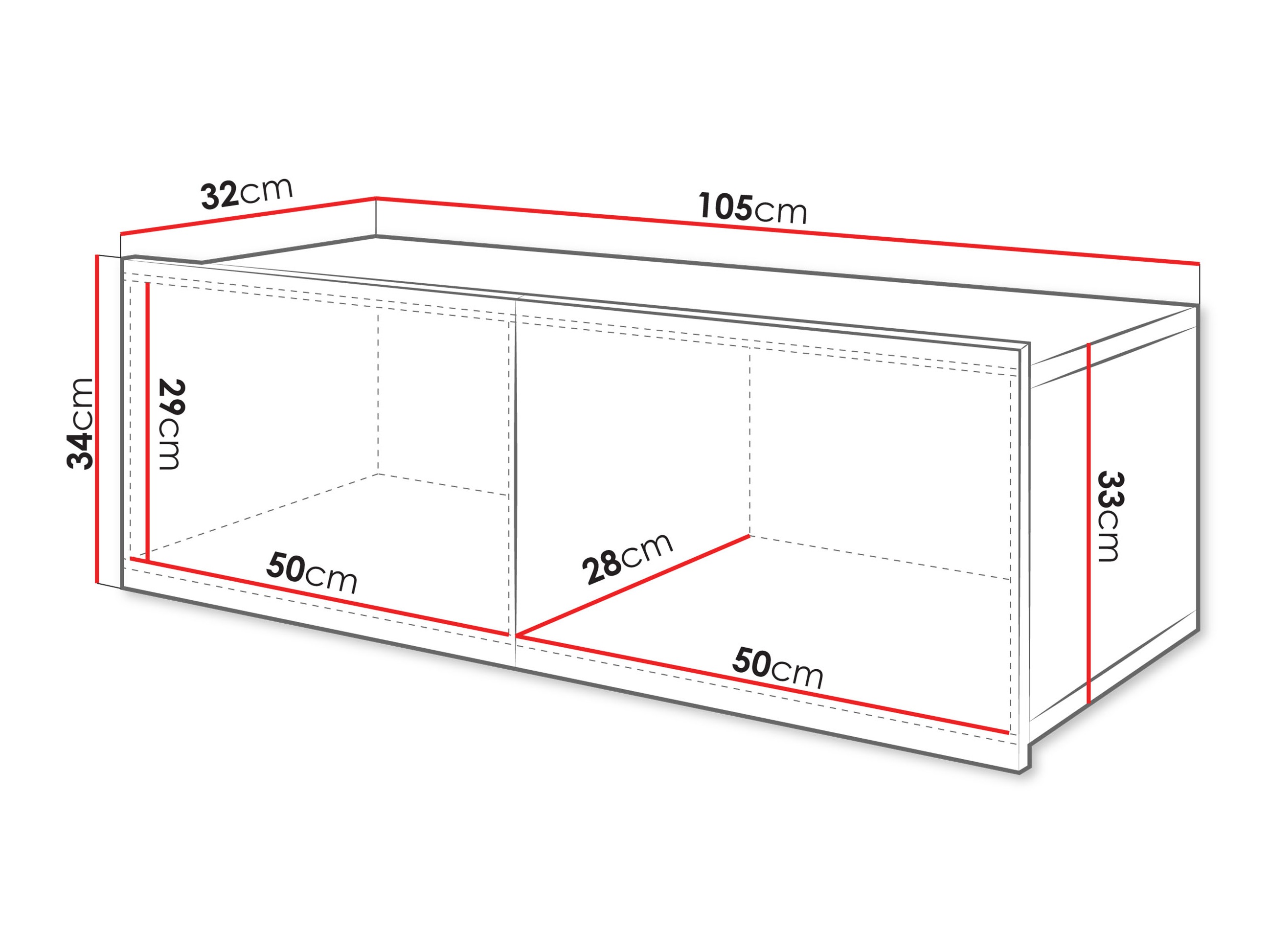 Hängeschrank Remus (Walnussholzoptik)