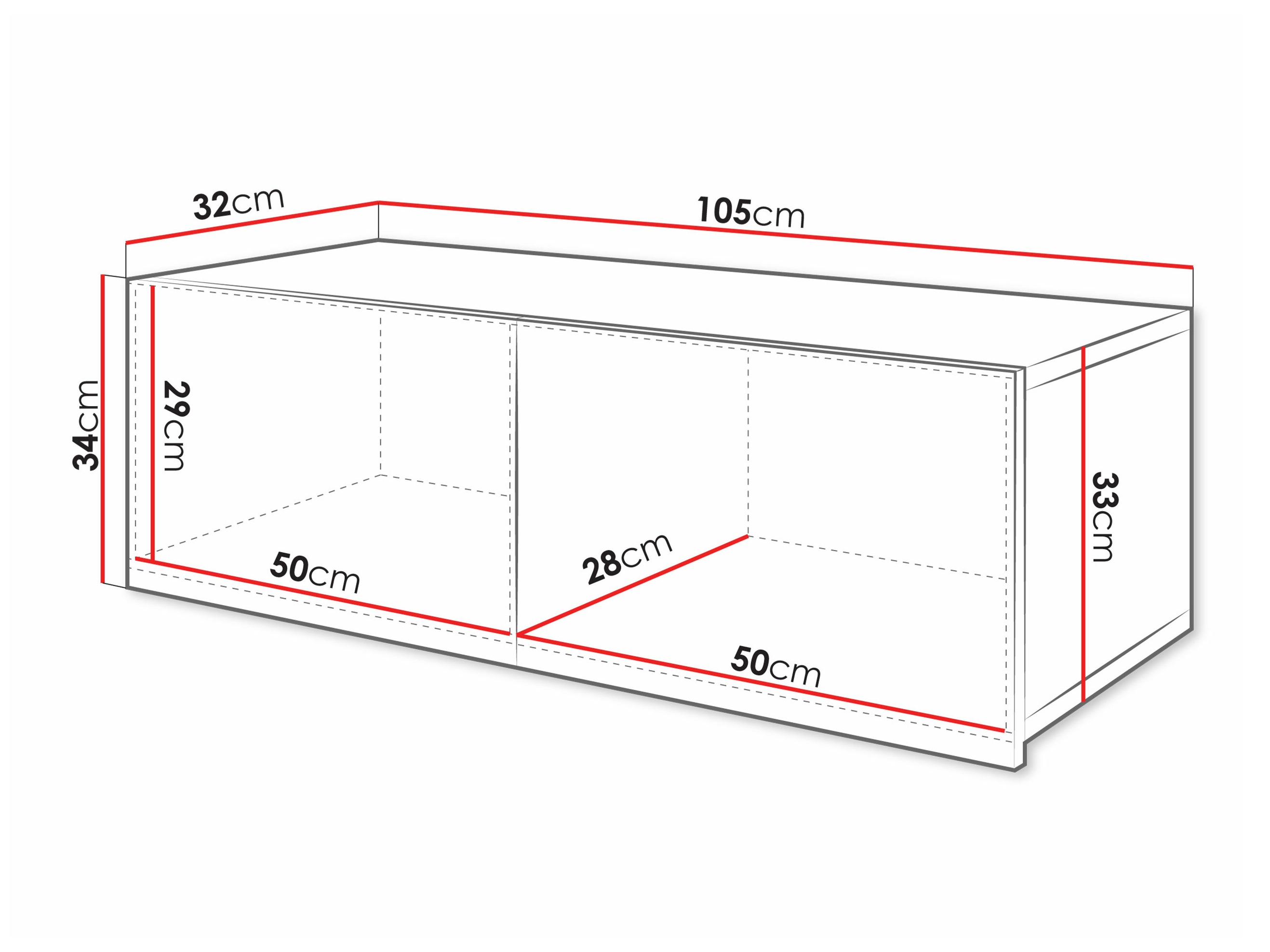 Hängeschrank Remus (Weiß + Weiß glänzend)