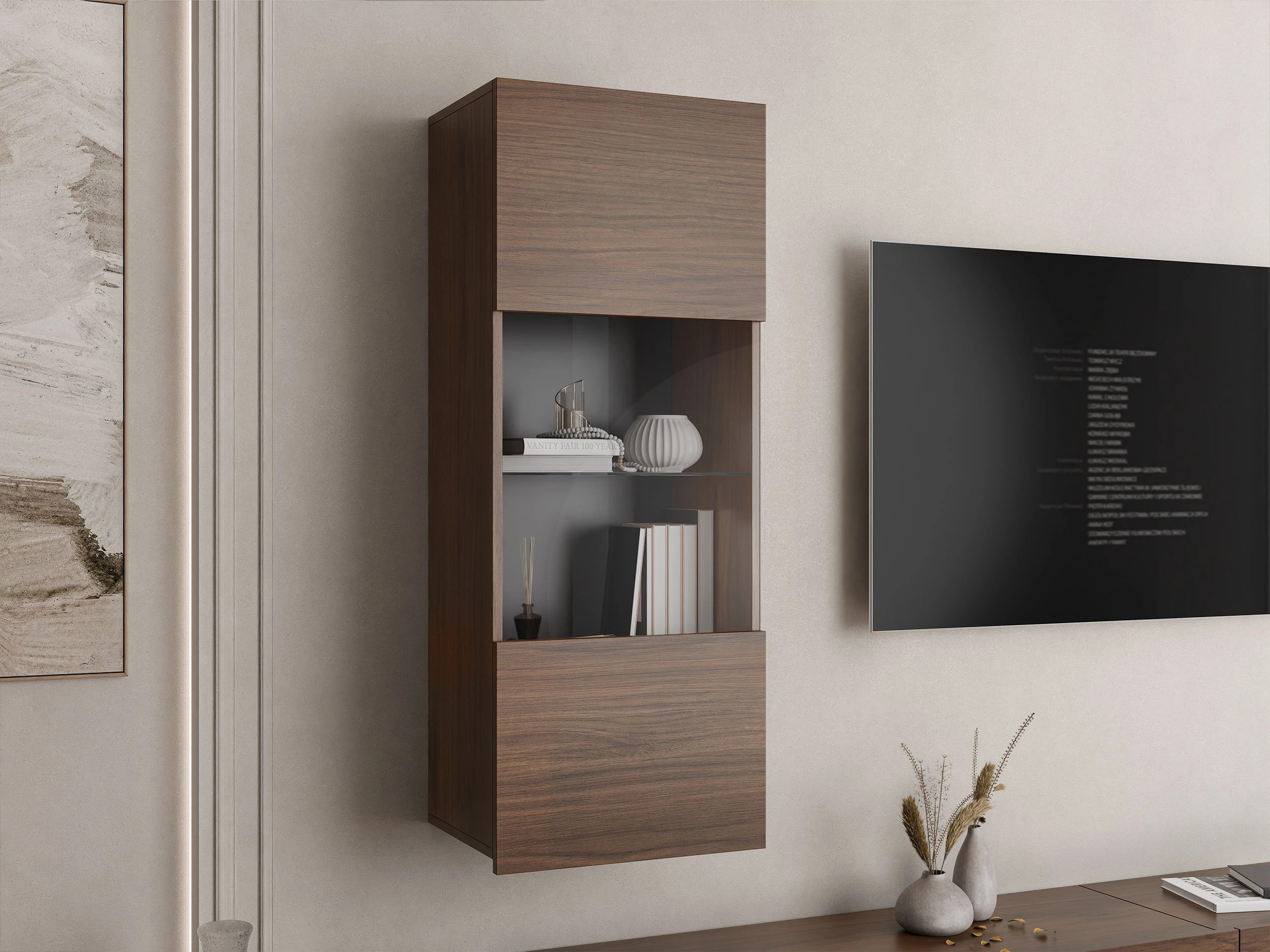 Hängeschrank Remus I (Walnussholzoptik)