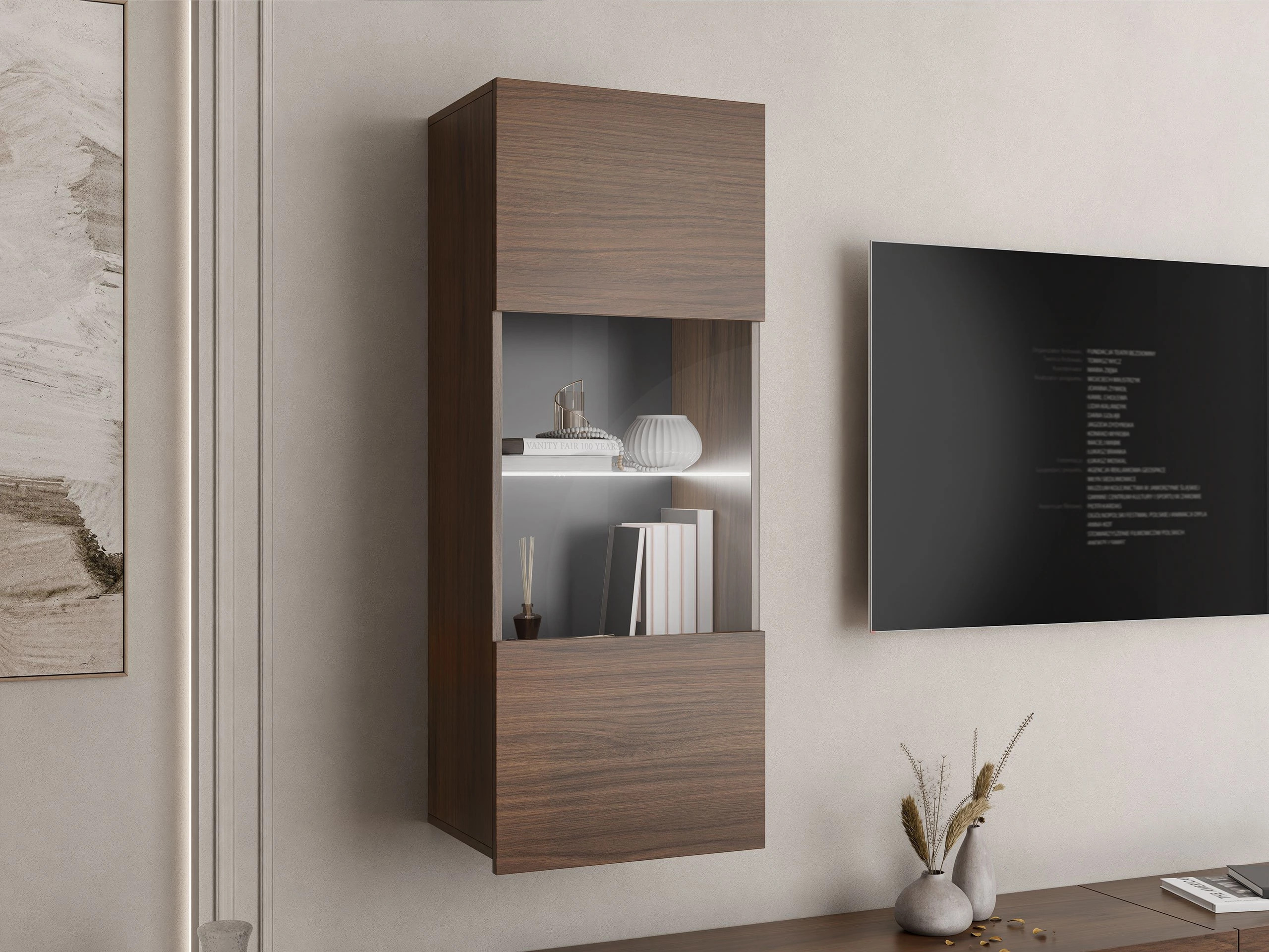 Hängeschrank Remus I (Walnussholzoptik)