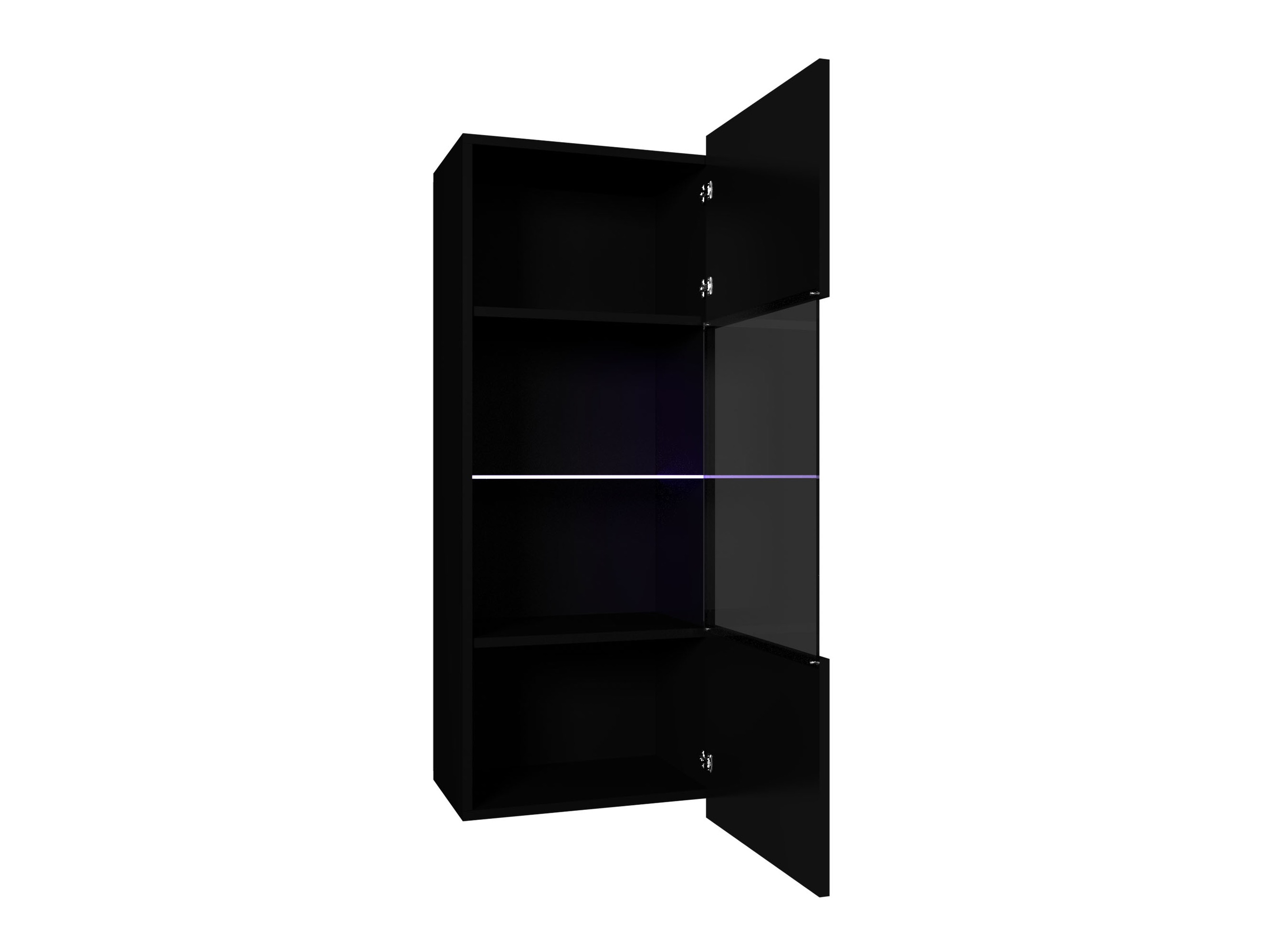 Hängeschrank Remus I (Weiß + Weiß glänzend)