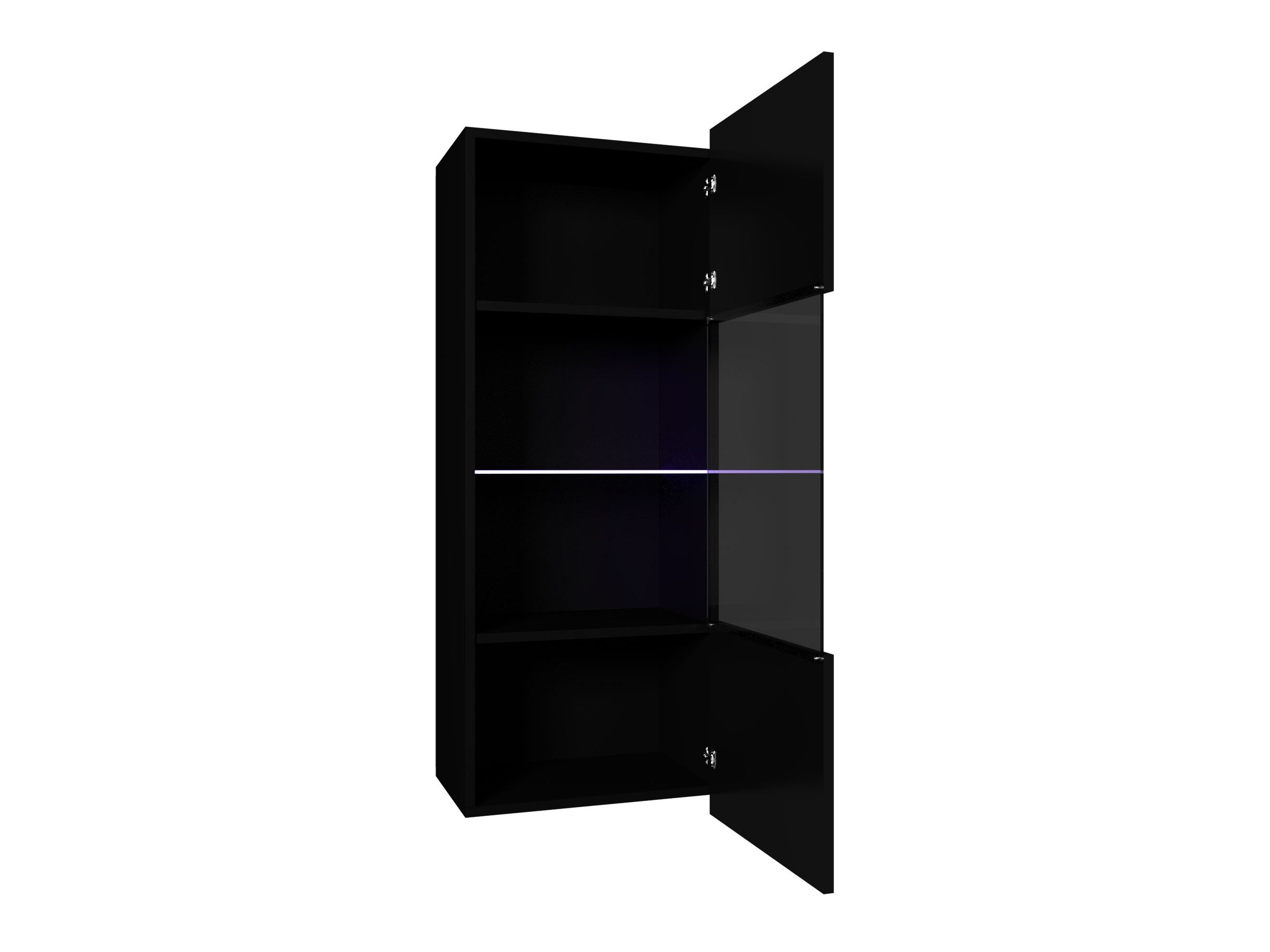 Hängeschrank Remus I (Weiß + Weiß glänzend)