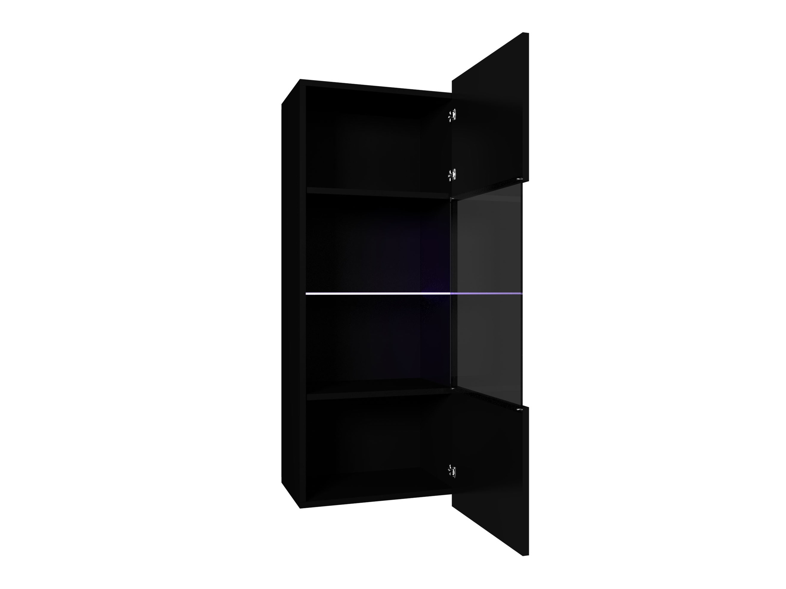 Hängeschrank Remus I (Weiß + Weiß glänzend)