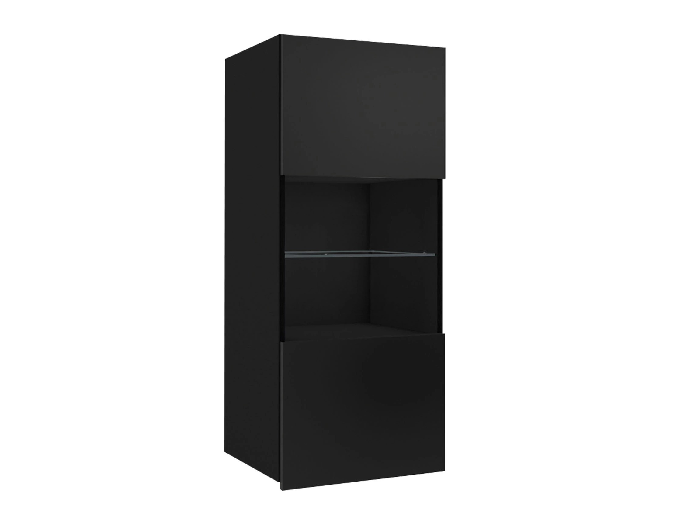 Hängeschrank Tivdalu 102 (Schwarz + Schwarz glänzend)