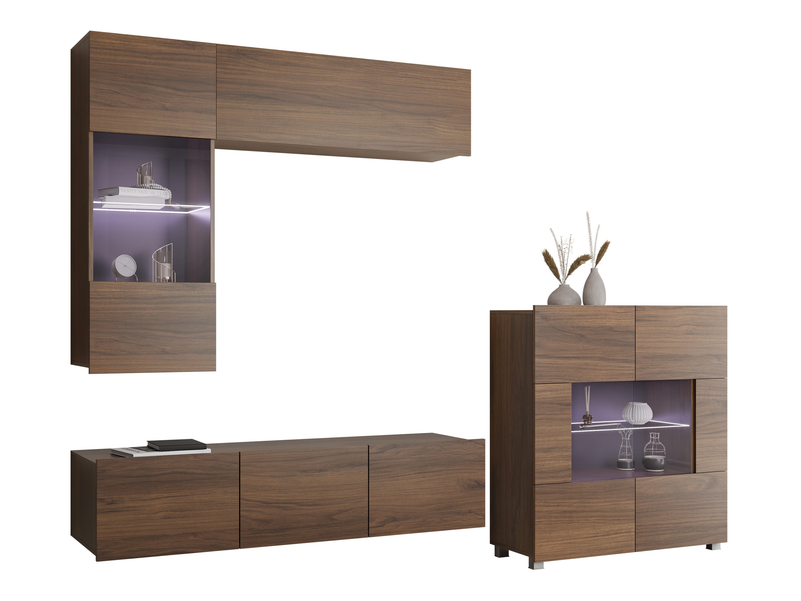 Wohnzimmer-Sets Remus III (Walnussholzoptik)