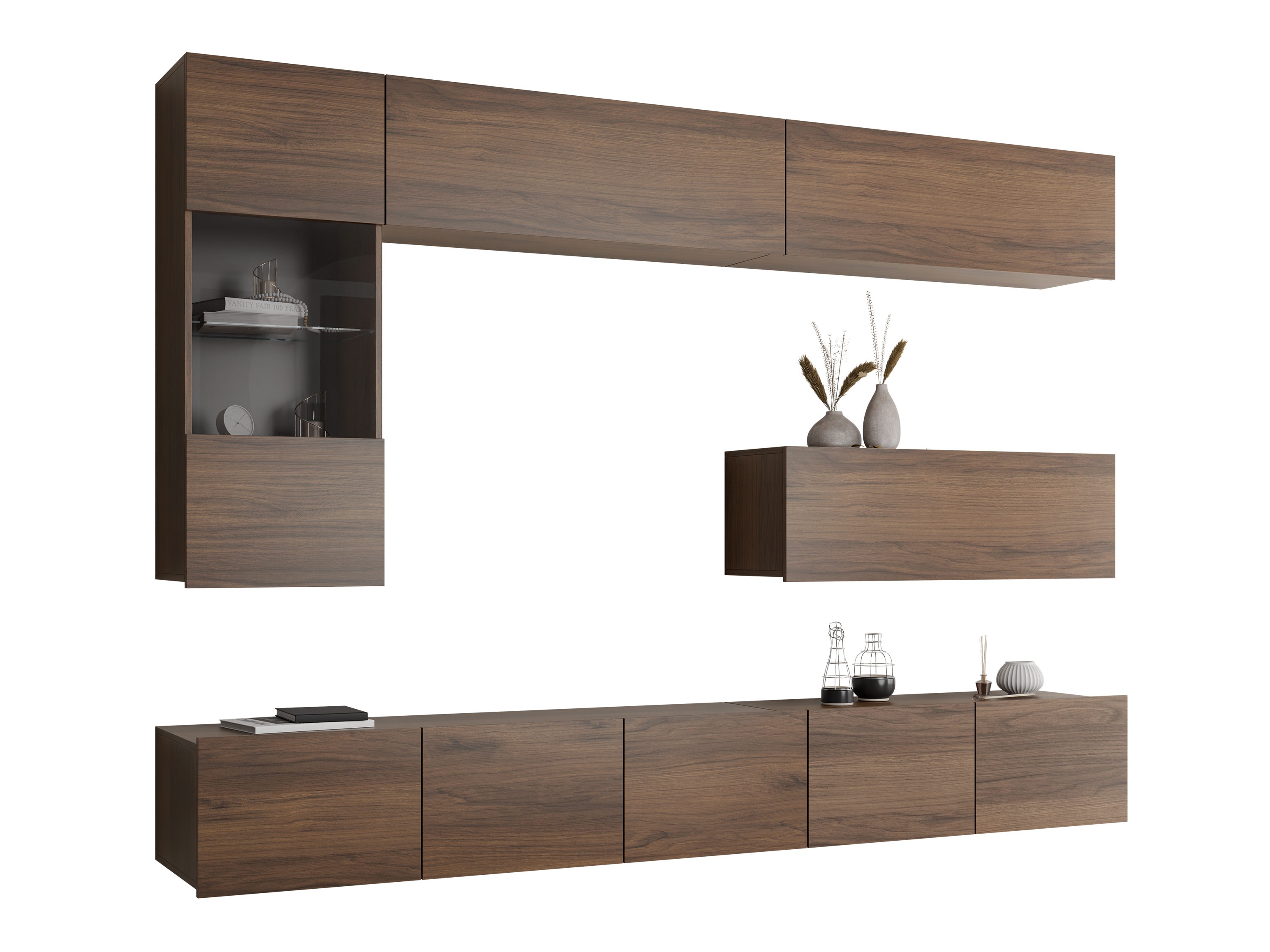 Wohnzimmer-Sets Remus IV (Walnussholzoptik)