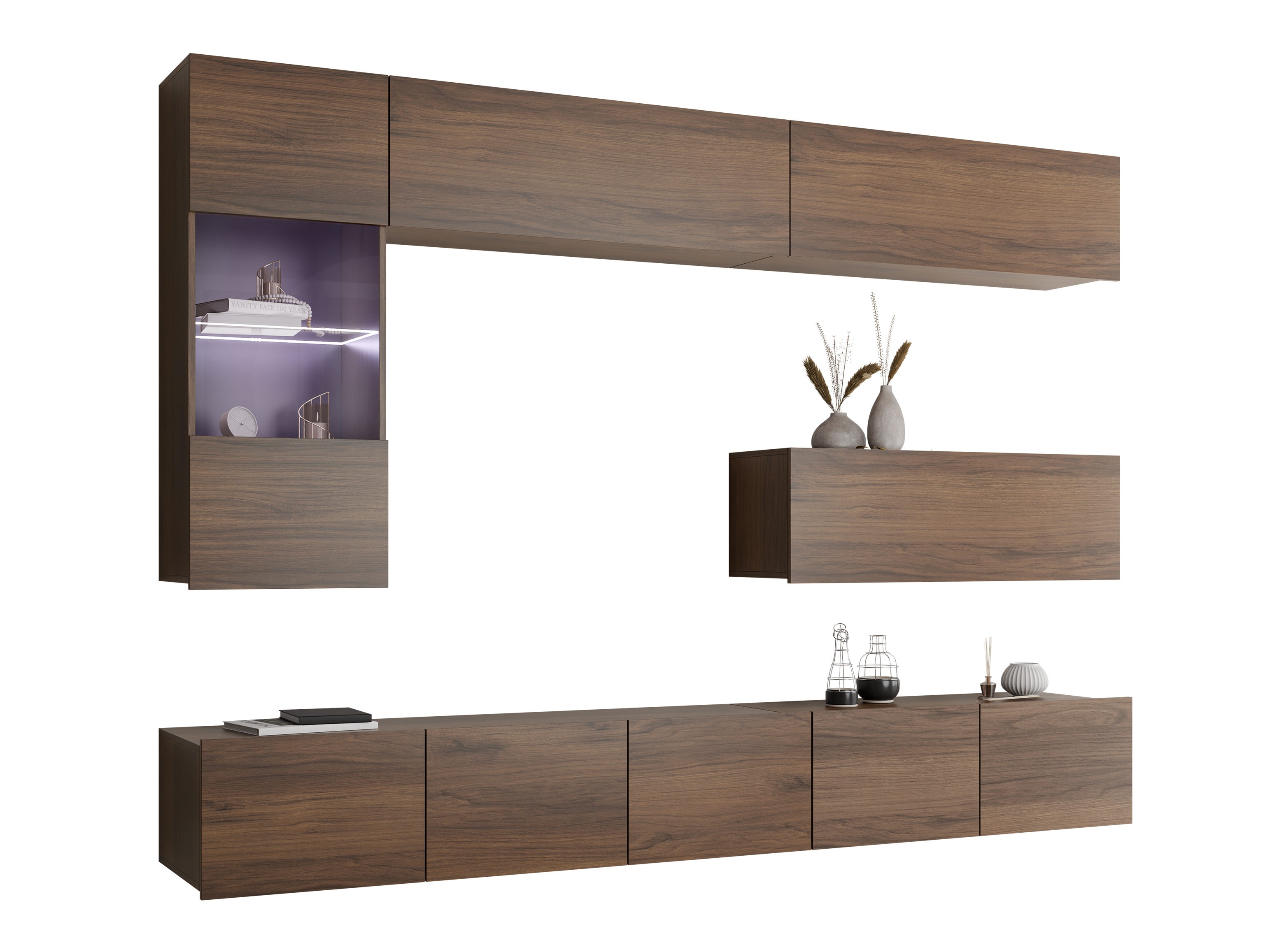 Wohnzimmer-Sets Remus IV (Walnussholzoptik)