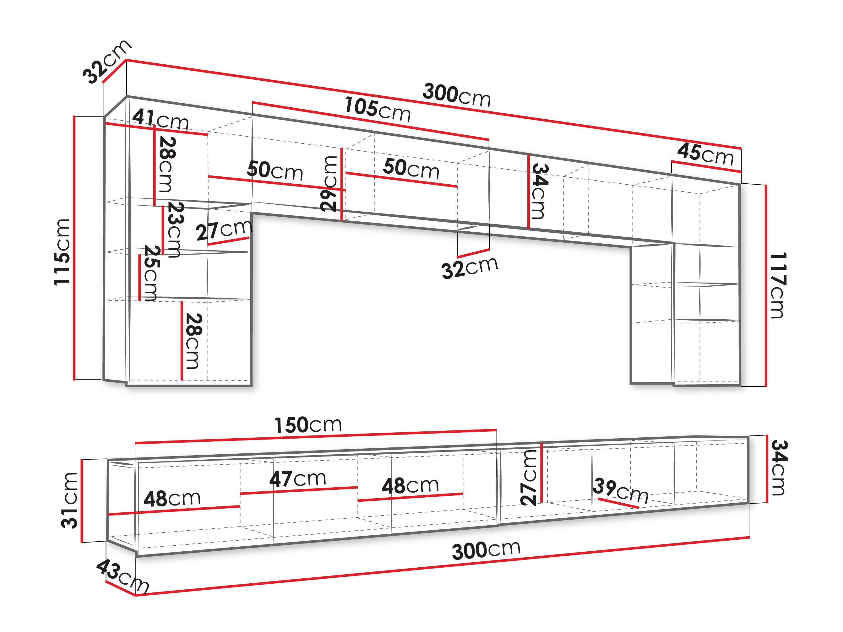 Wohnzimmer-Sets Remus I (Walnussholzoptik)