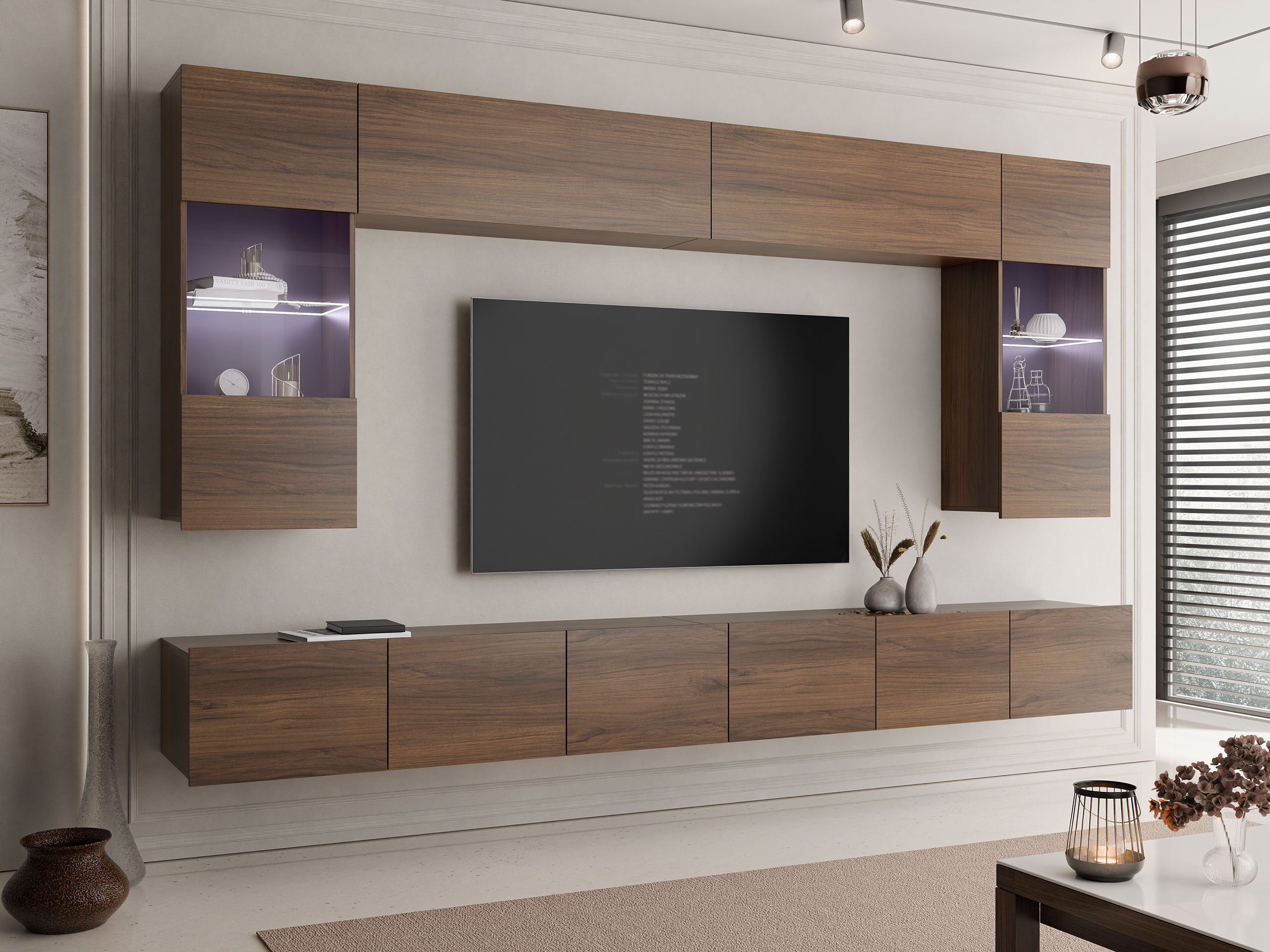 Wohnzimmer-Sets Remus I (Walnussholzoptik)
