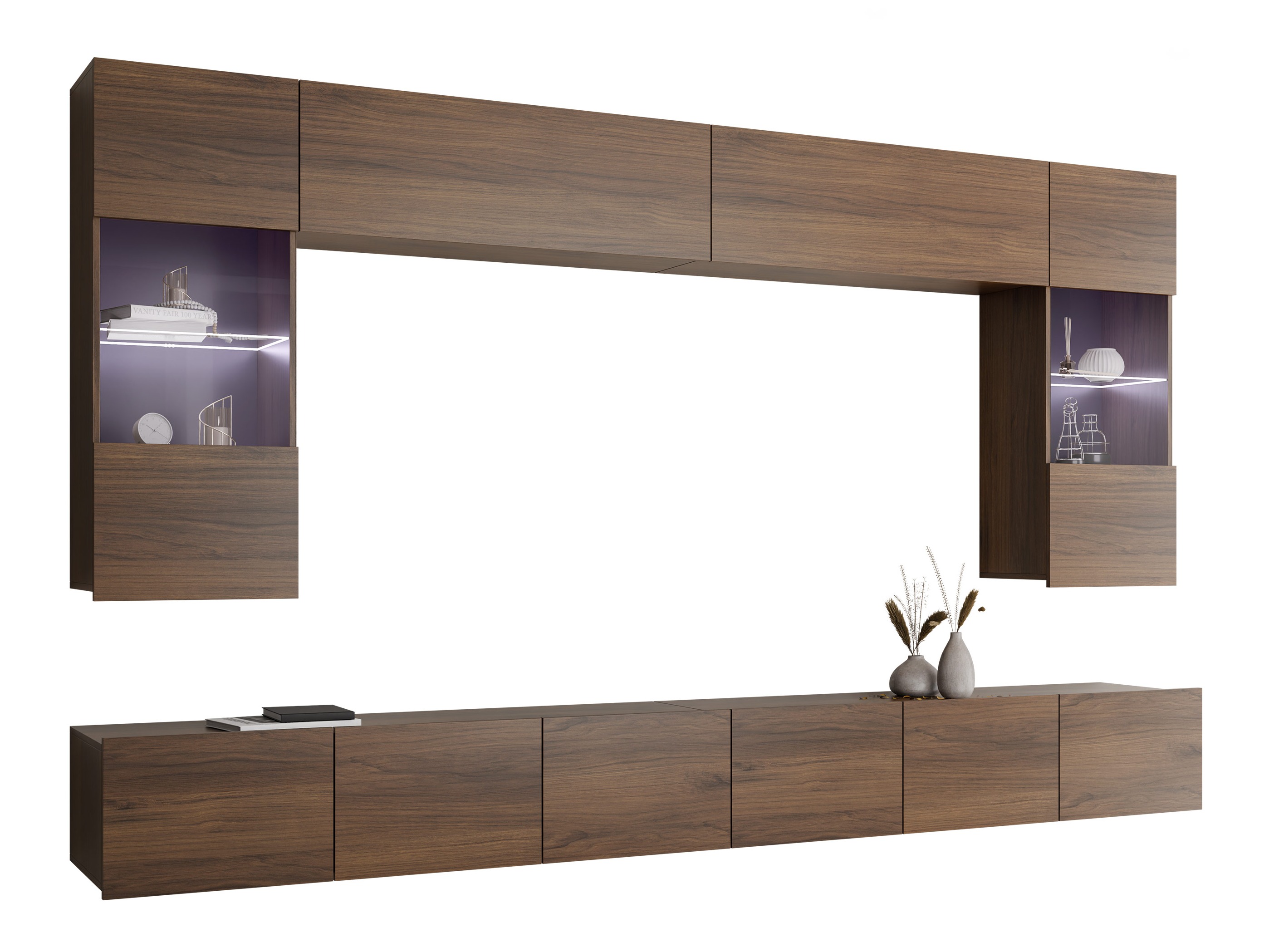 Wohnzimmer-Sets Remus I (Walnussholzoptik)