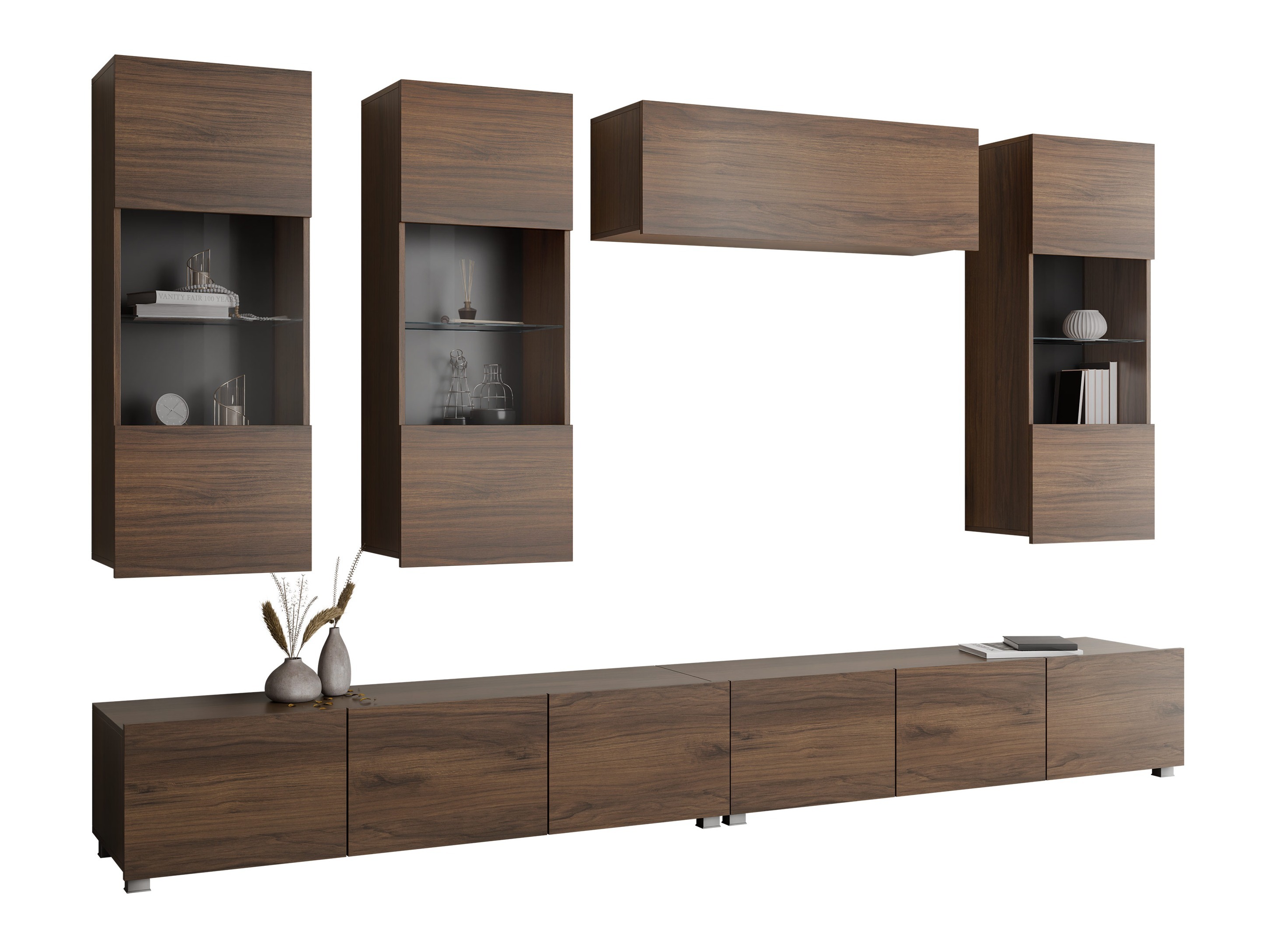 Wohnzimmer-Sets Remus V (Walnussholzoptik)