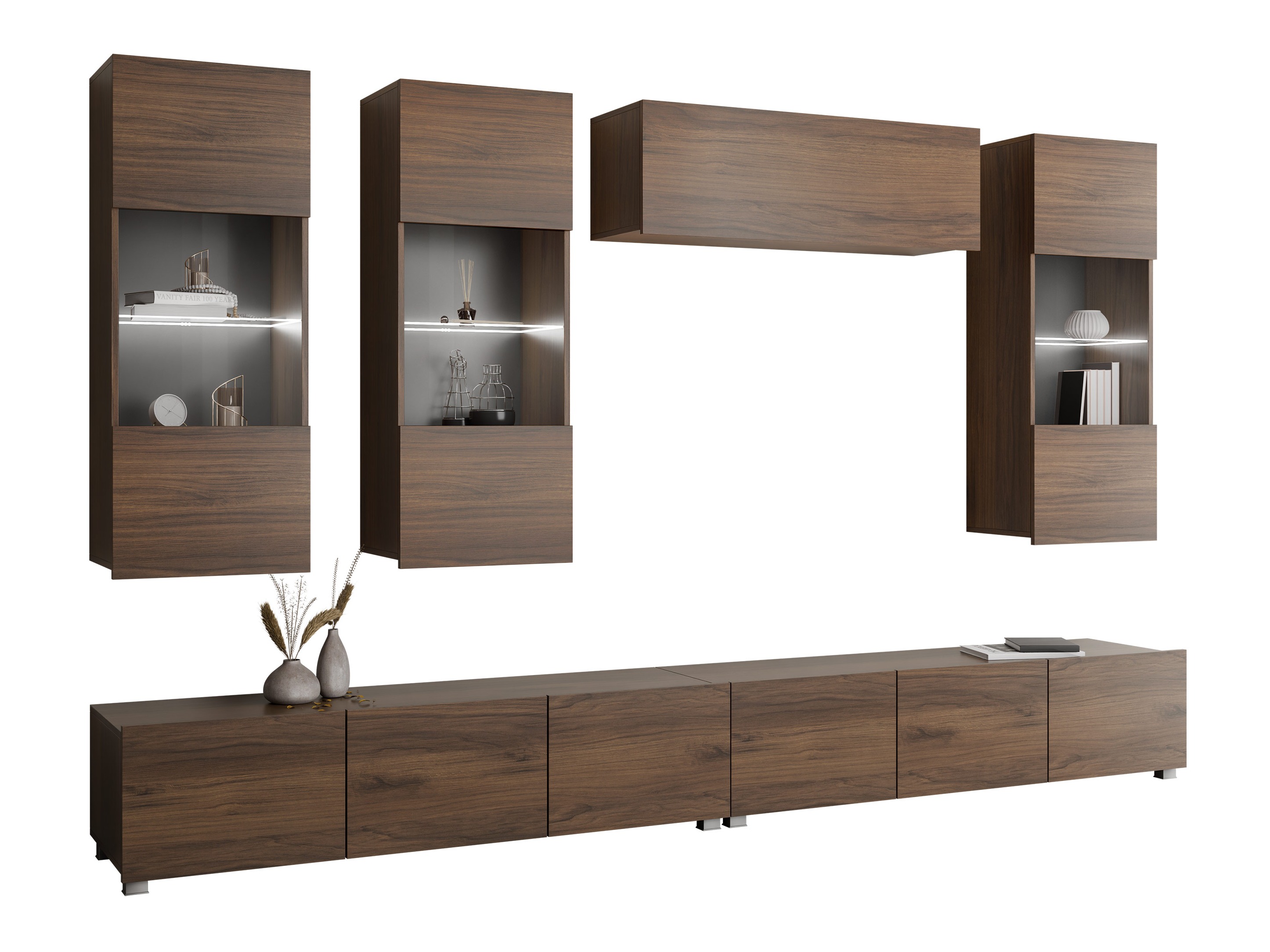 Wohnzimmer-Sets Remus V (Walnussholzoptik)