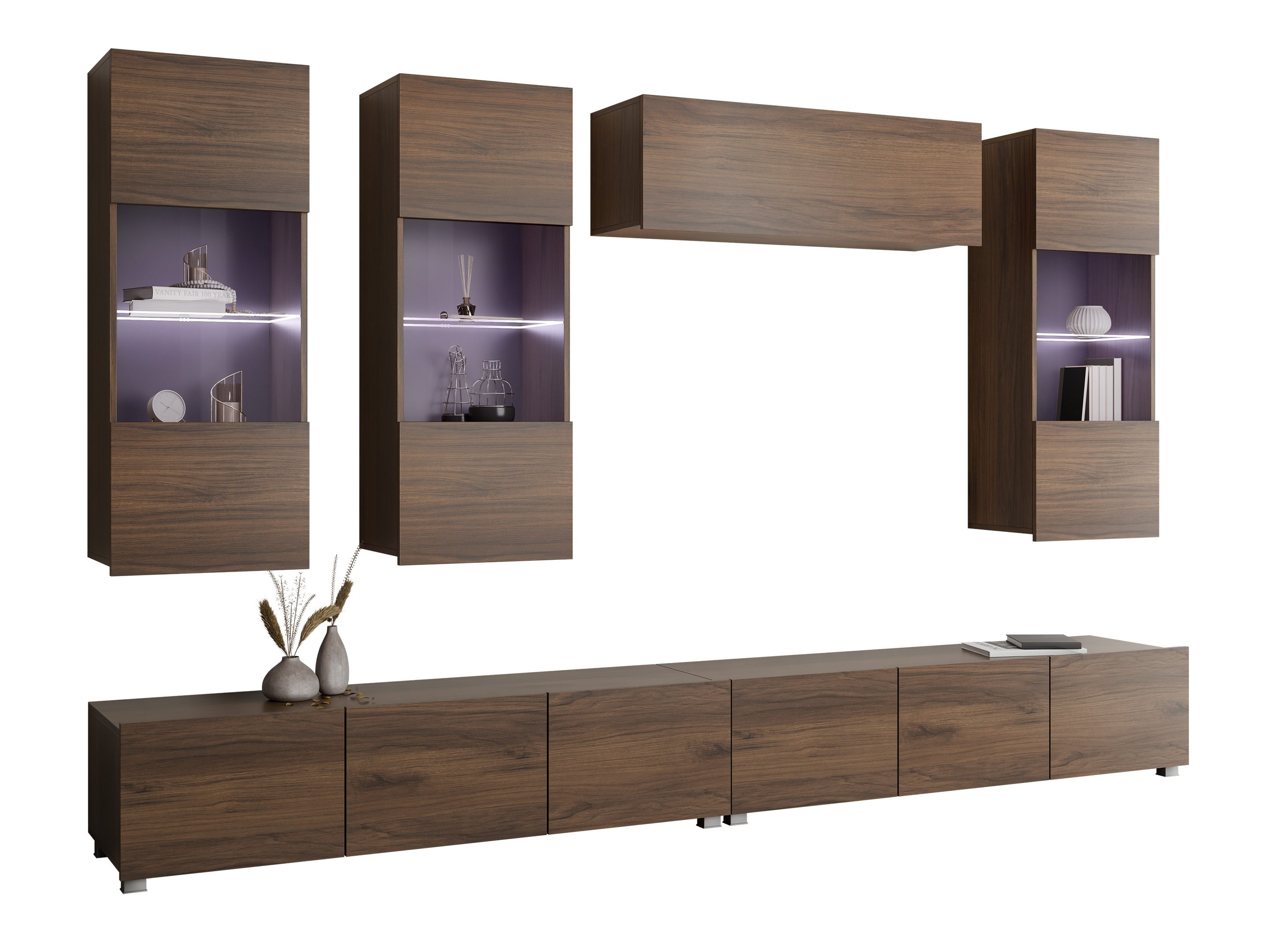 Wohnzimmer-Sets Remus V (Walnussholzoptik)