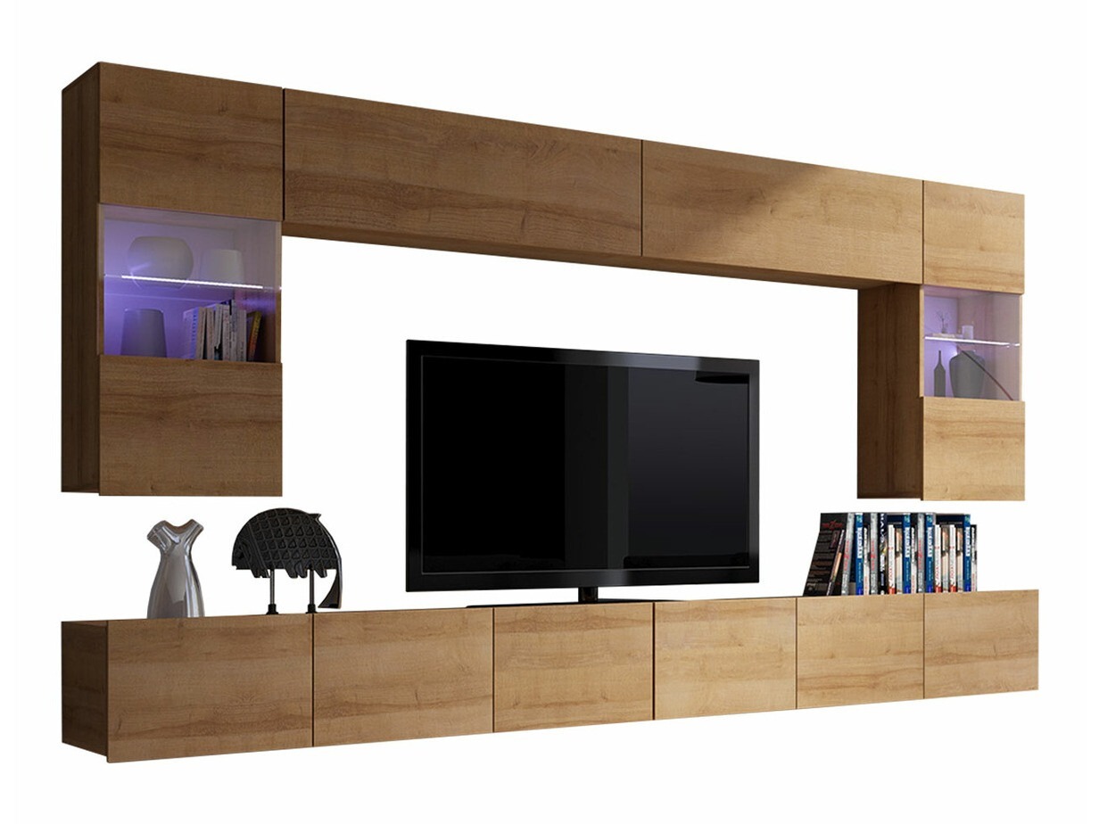 Wohnzimmer-Sets Tivdalu 105 (Goldene Eichenholzoptik)