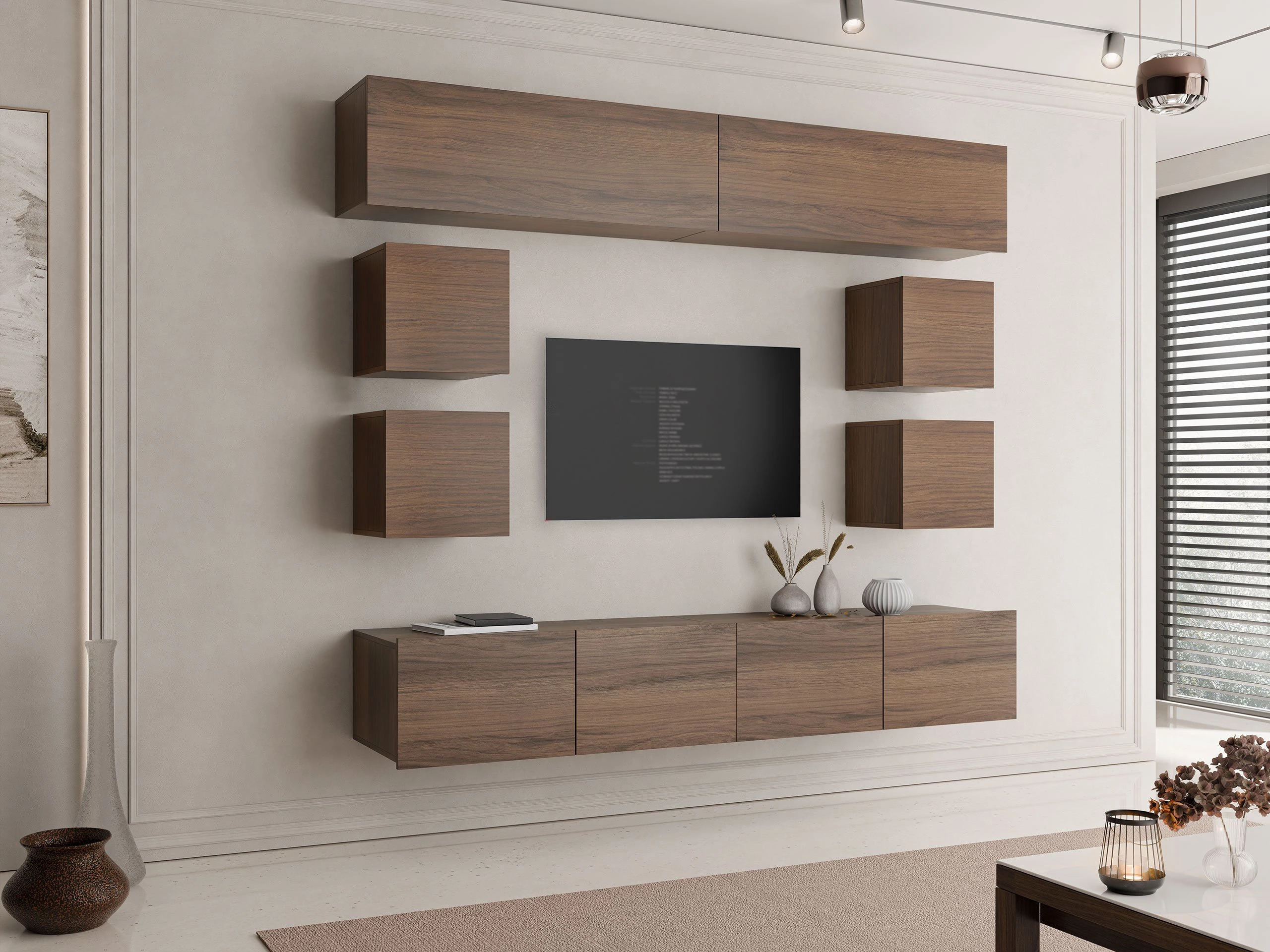 Hängeschrank Remus II (Walnussholzoptik)
