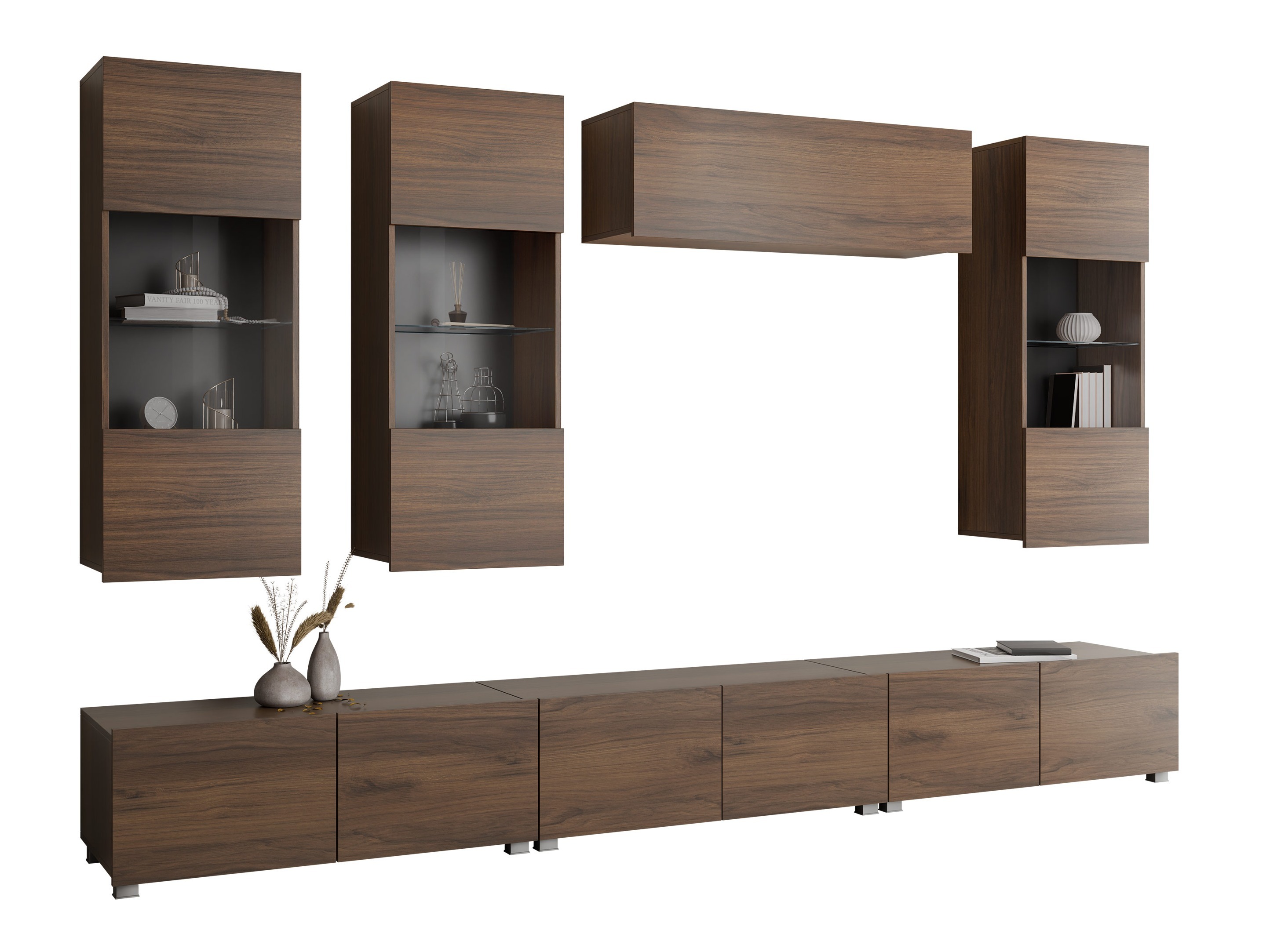 Wohnzimmer-Sets Remus XI (Walnussholzoptik)