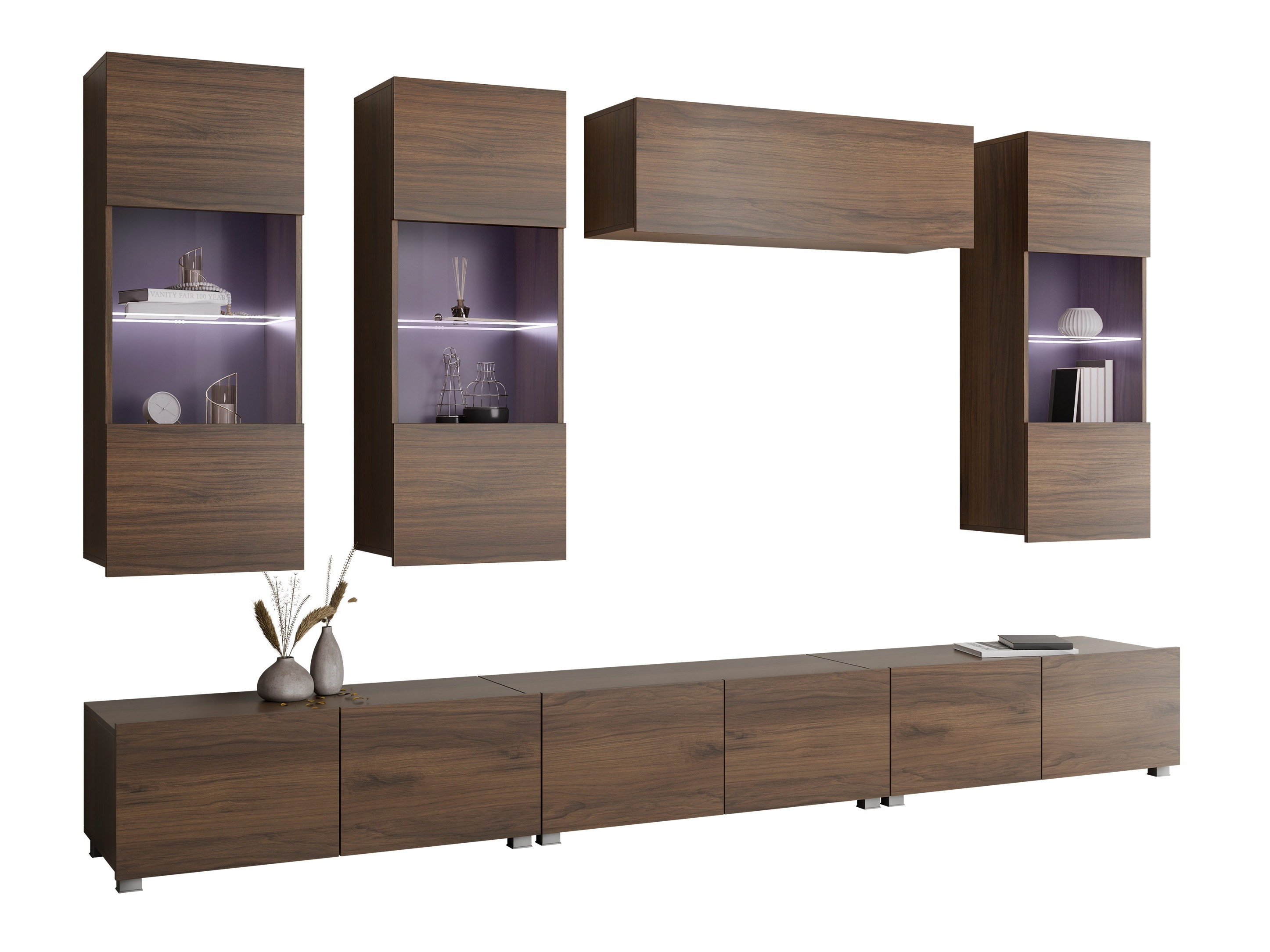Wohnzimmer-Sets Remus XI (Walnussholzoptik)