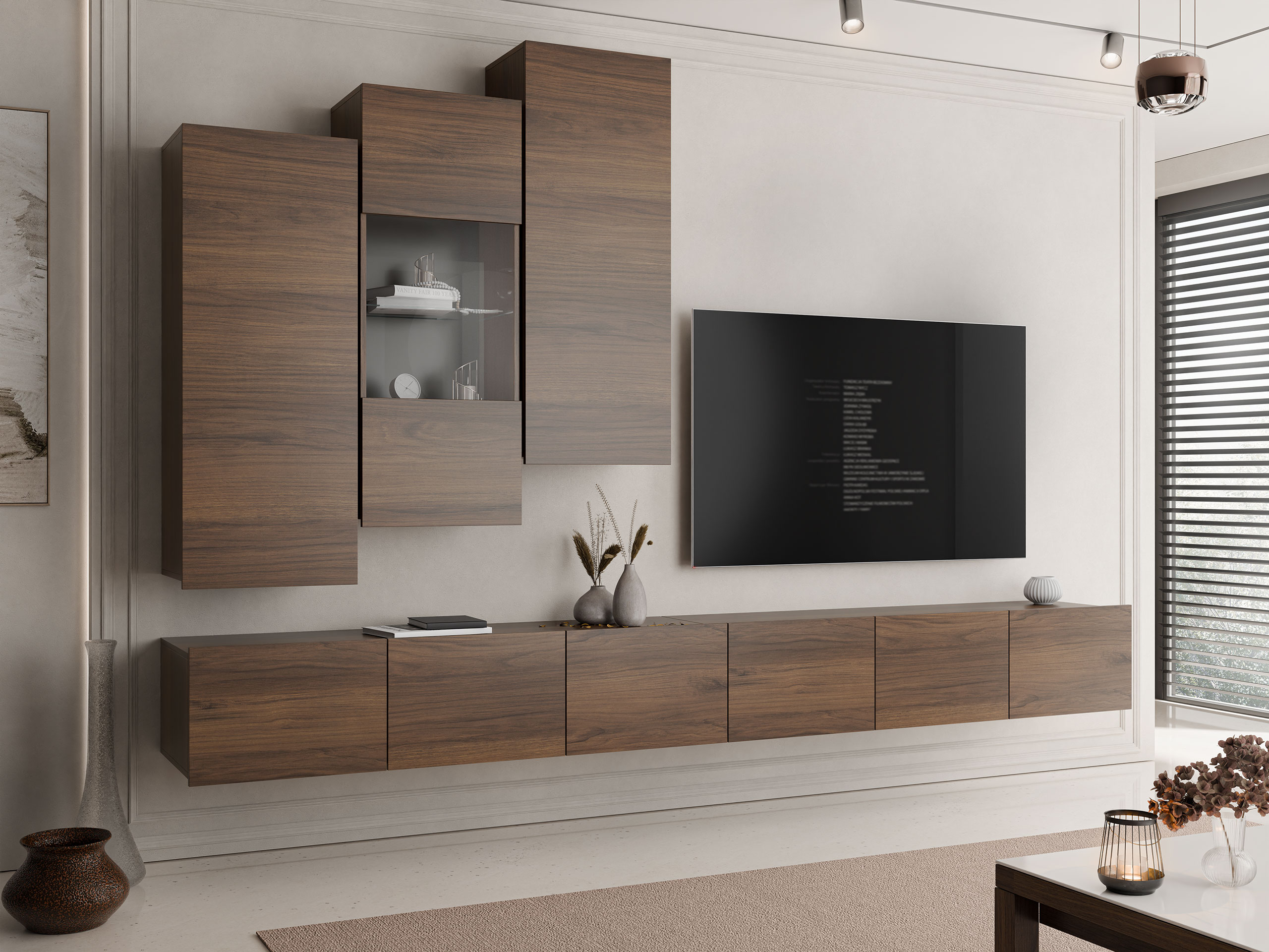 Wohnzimmer-Sets Remus XVII (Walnussholzoptik)
