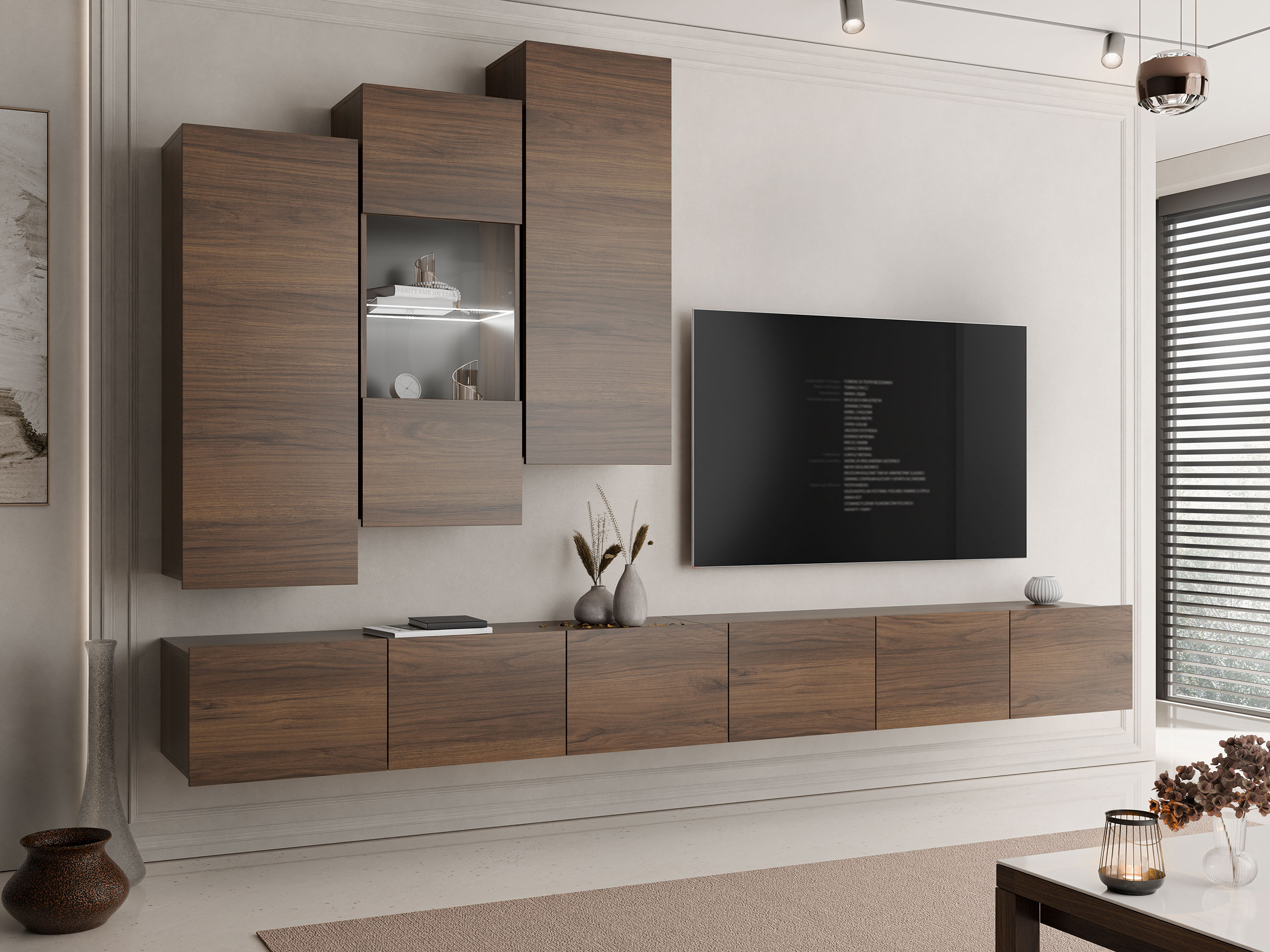 Wohnzimmer-Sets Remus XVII (Walnussholzoptik)