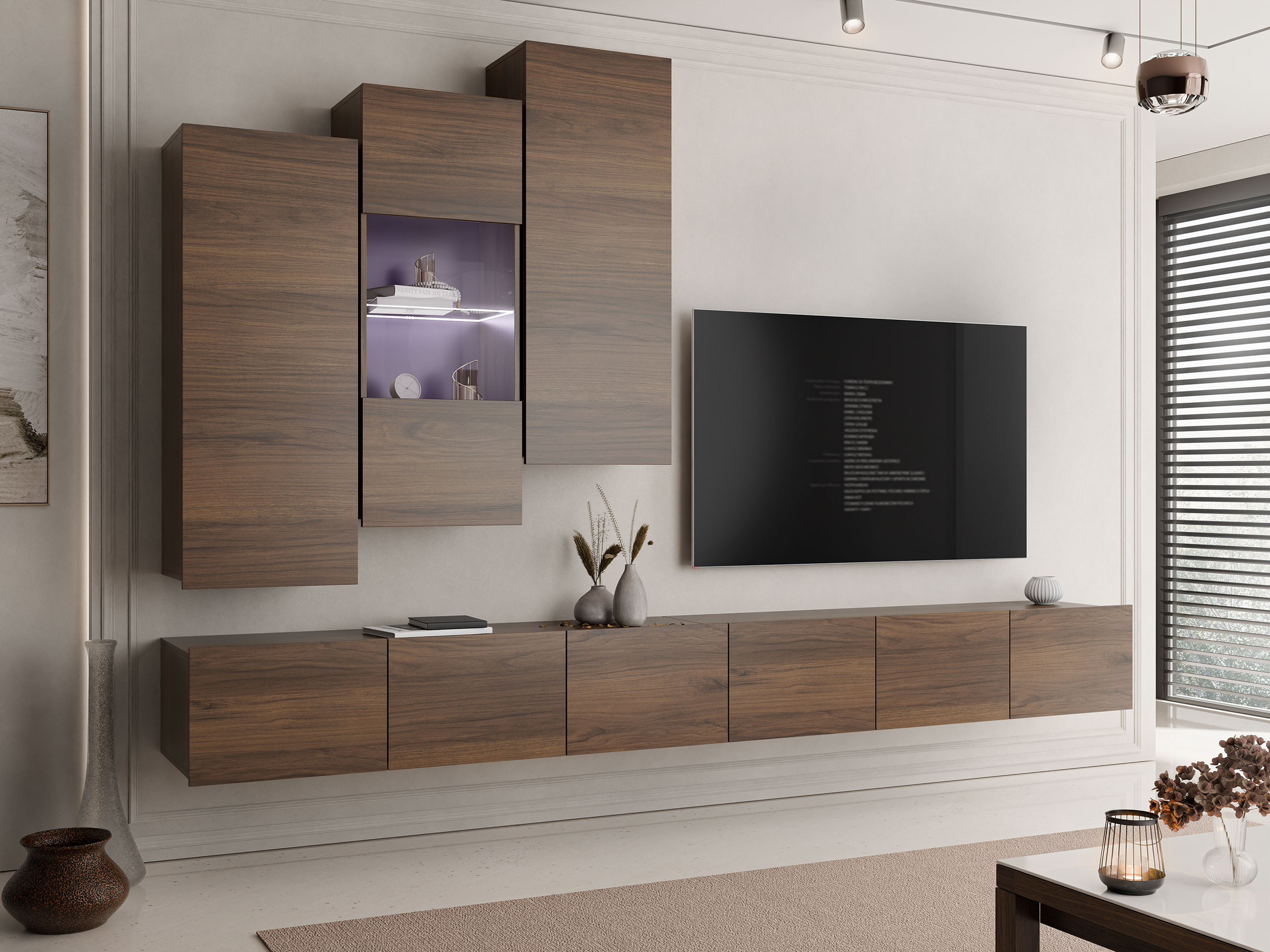 Wohnzimmer-Sets Remus XVII (Walnussholzoptik)
