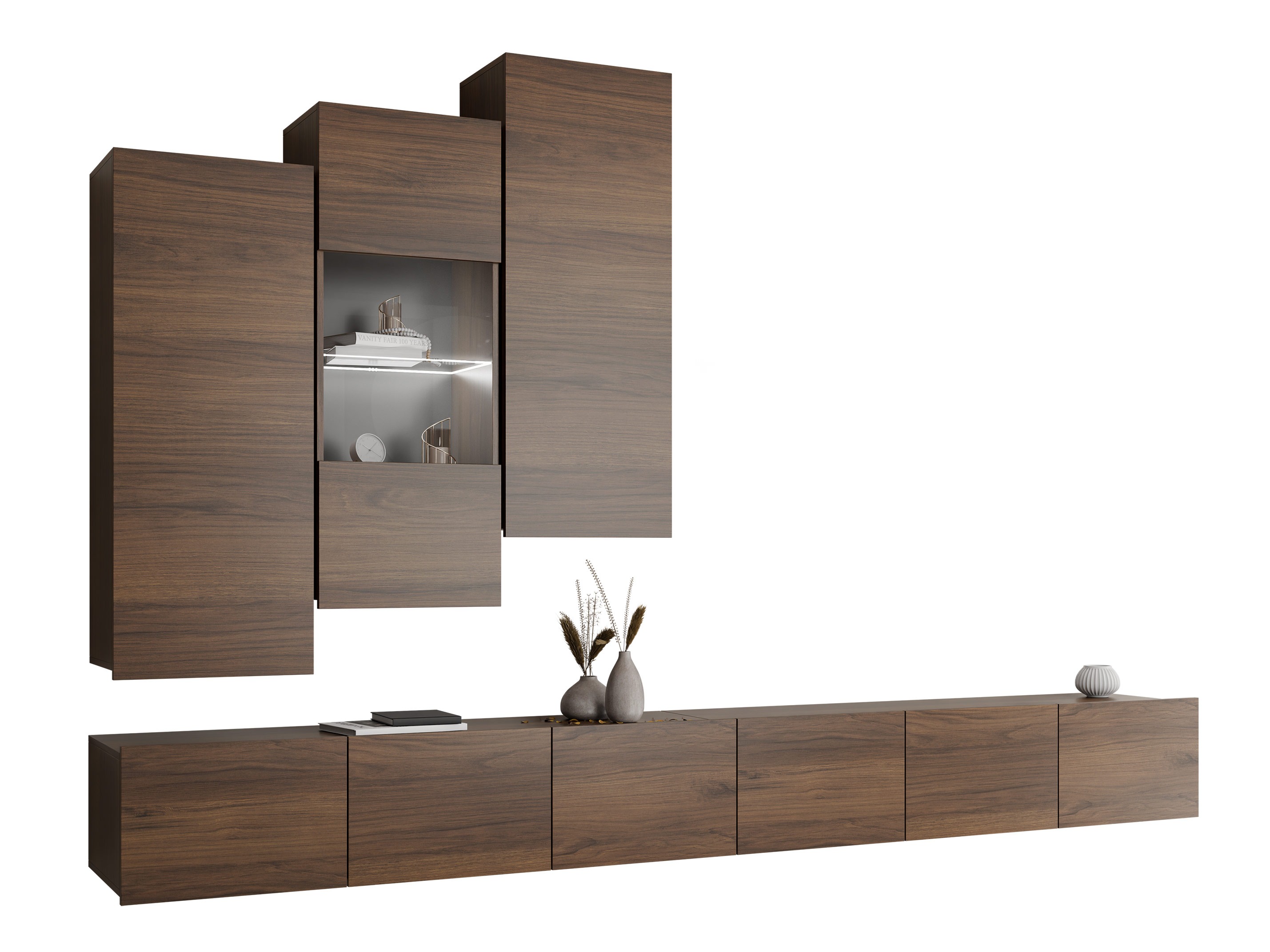 Wohnzimmer-Sets Remus XVII (Walnussholzoptik)