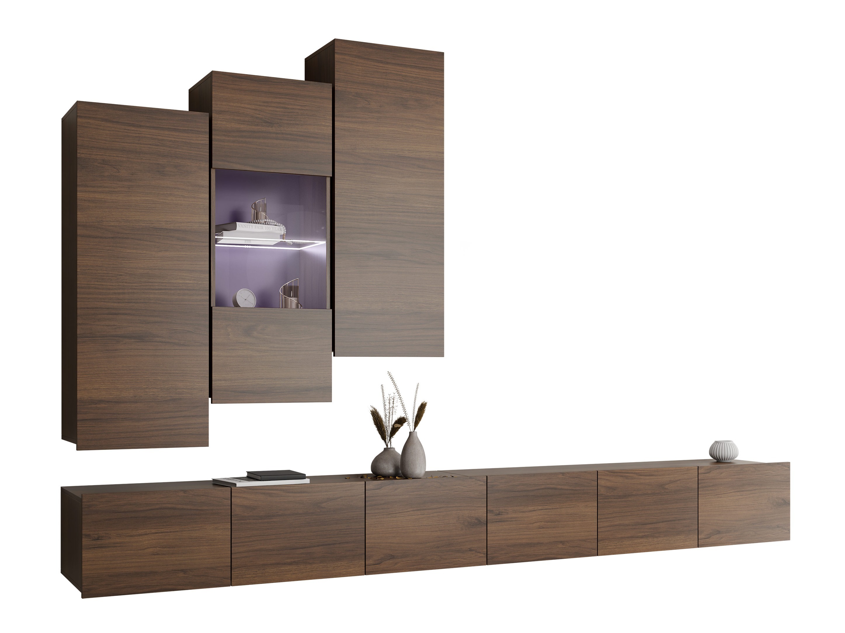 Wohnzimmer-Sets Remus XVII (Walnussholzoptik)