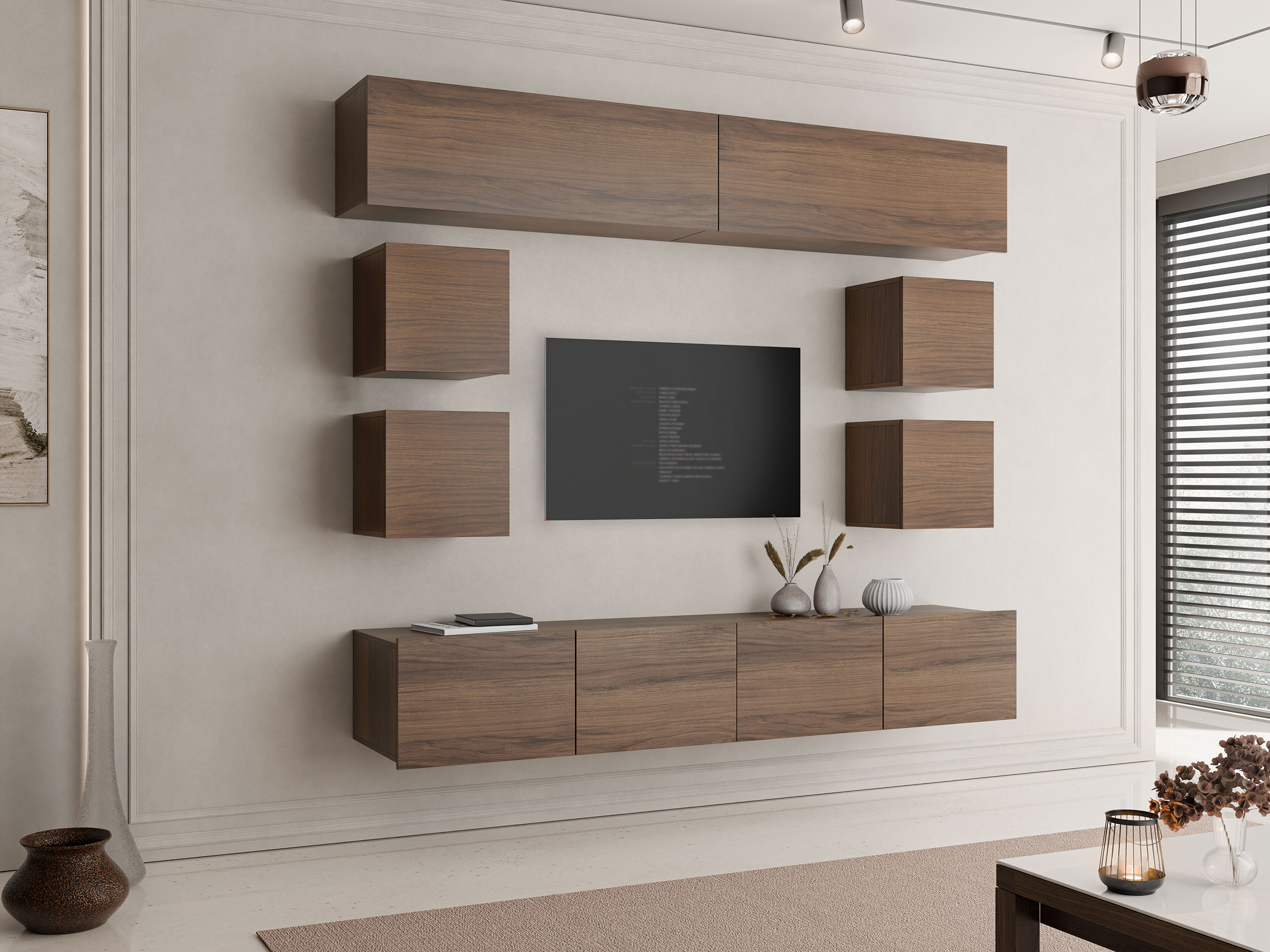 Wohnzimmer-Sets Remus XVI (Walnussholzoptik)