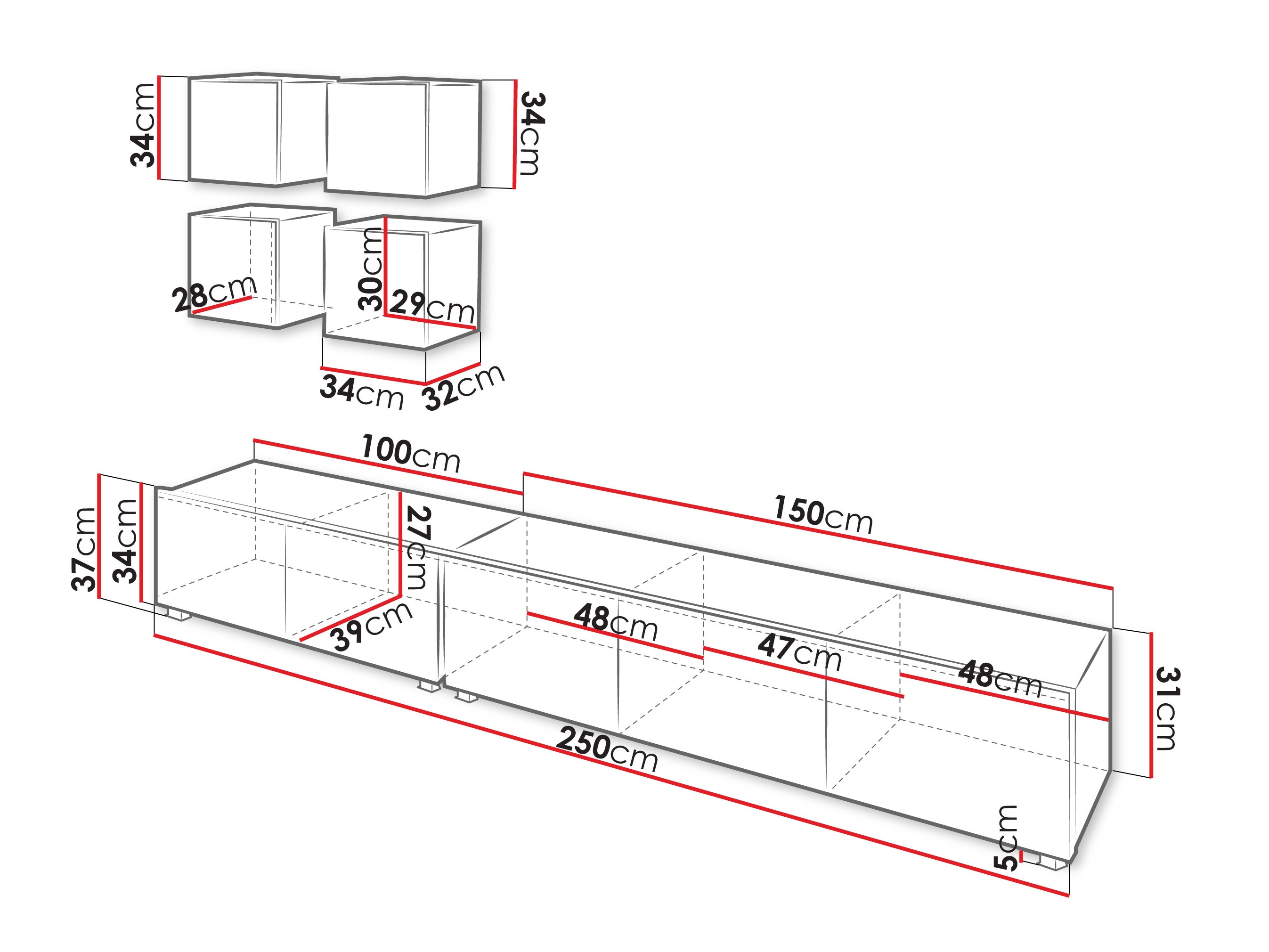 Wohnzimmer-Sets Remus XVIII (Walnussholzoptik)