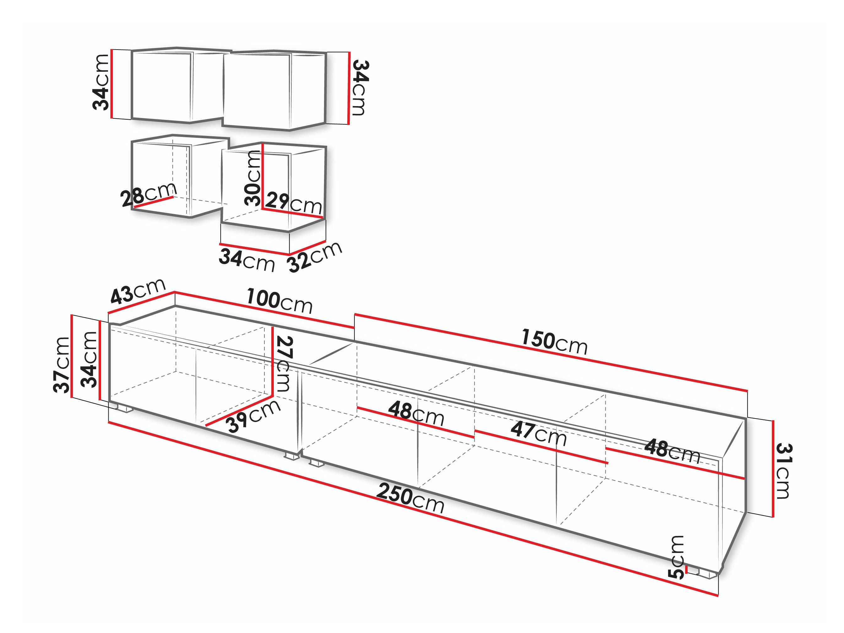 Wohnzimmer-Sets Remus XVIII (Weiß + Weiß glänzend)