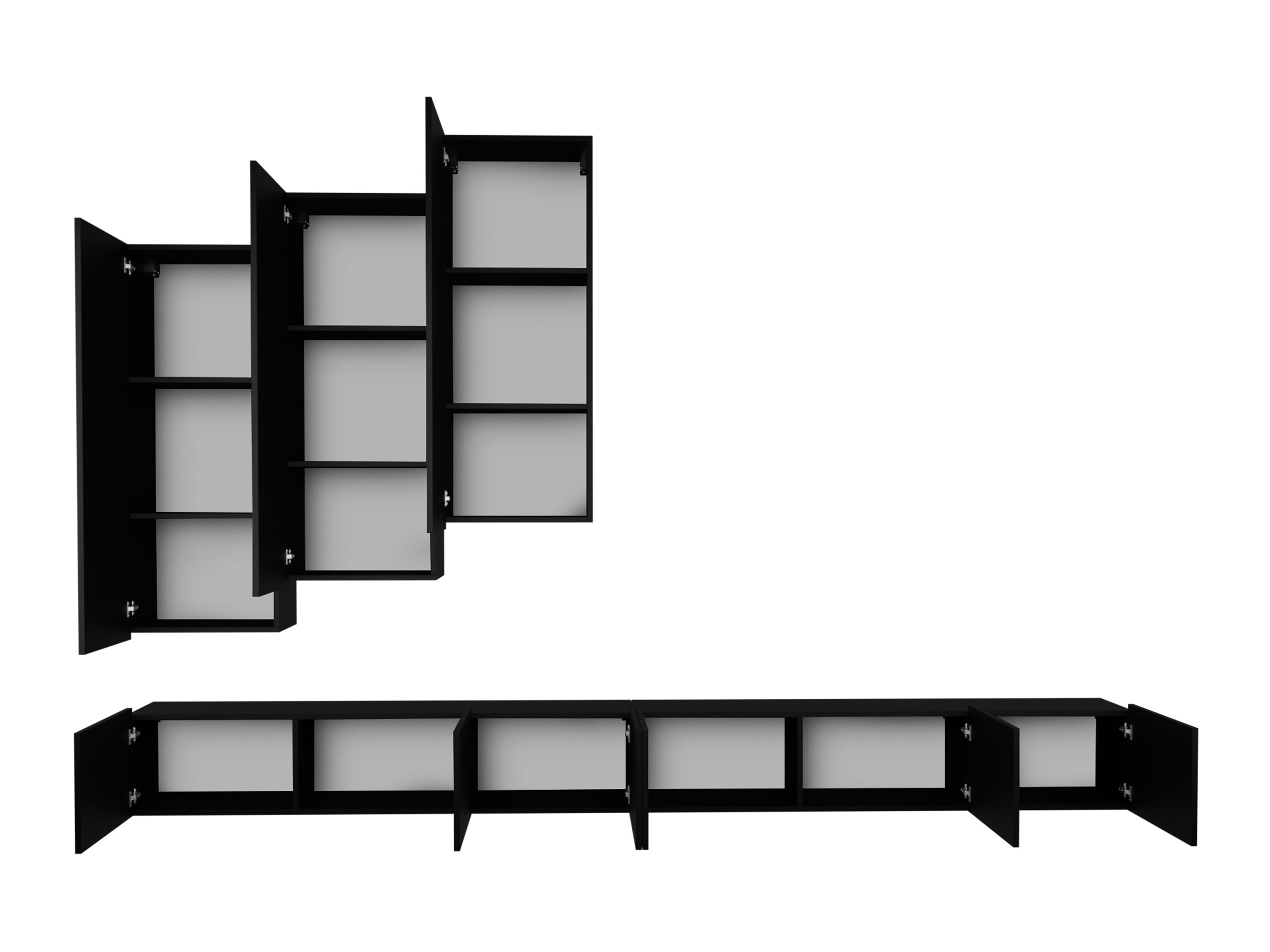 Wohnzimmer-Sets Remus XX (Schwarz)