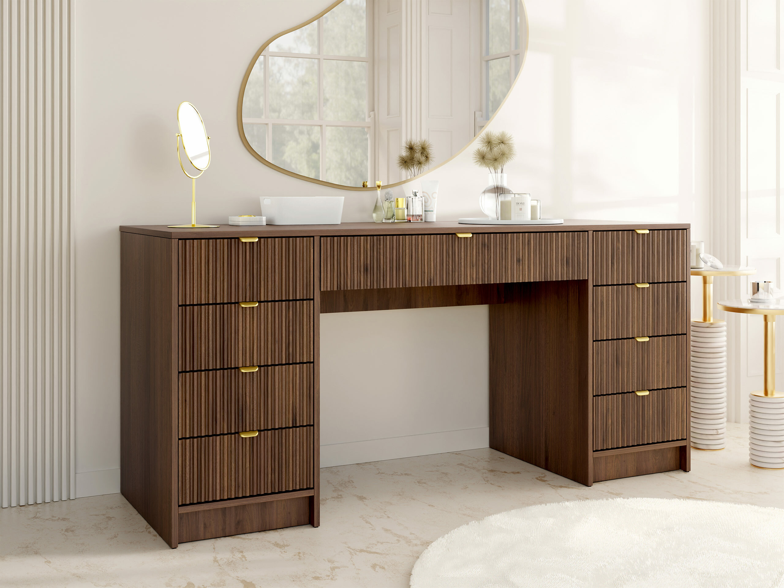 Bürotisch Comfivo Papilio I (Walnussholzoptik)
