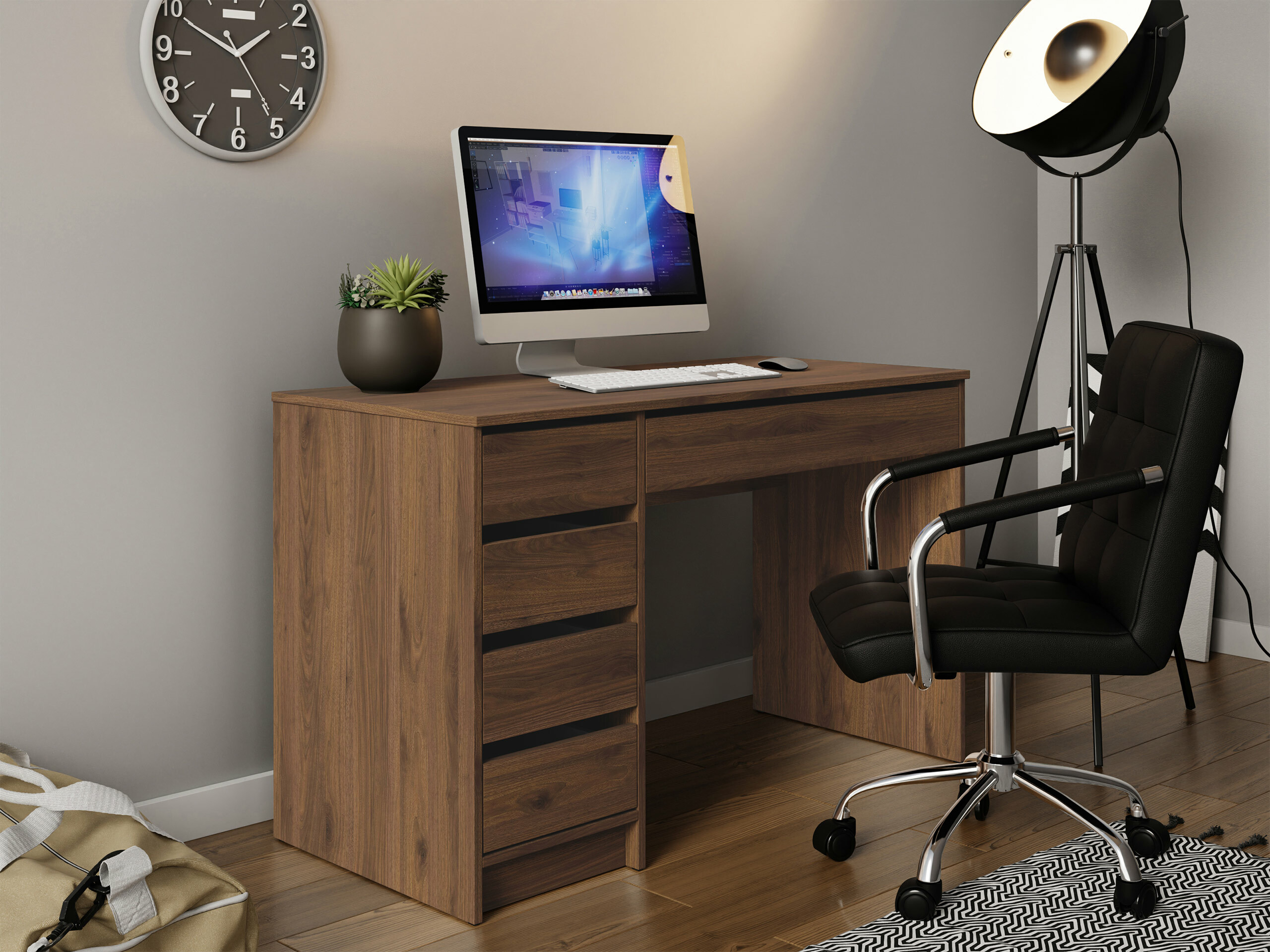 Bürotisch Comfivo Terros I (Walnussholzoptik)