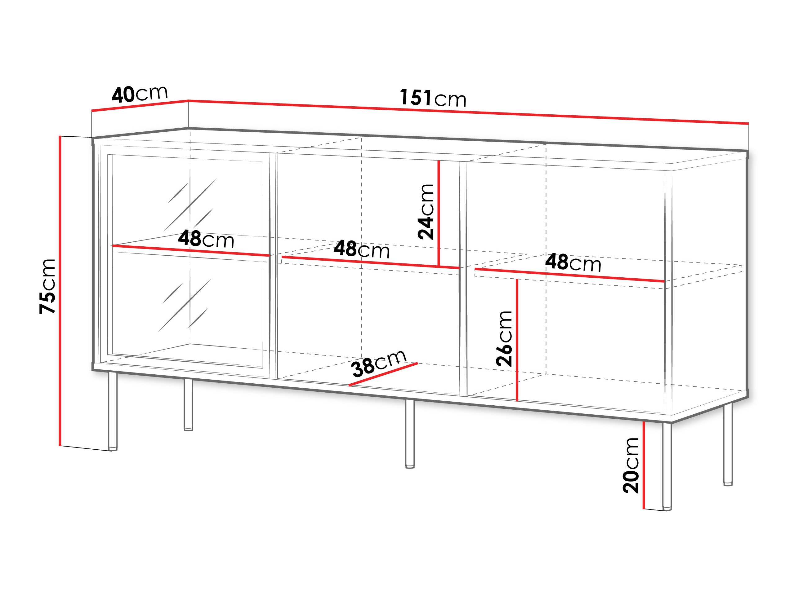 Sideboard Merevai 101 (Kaschmir)