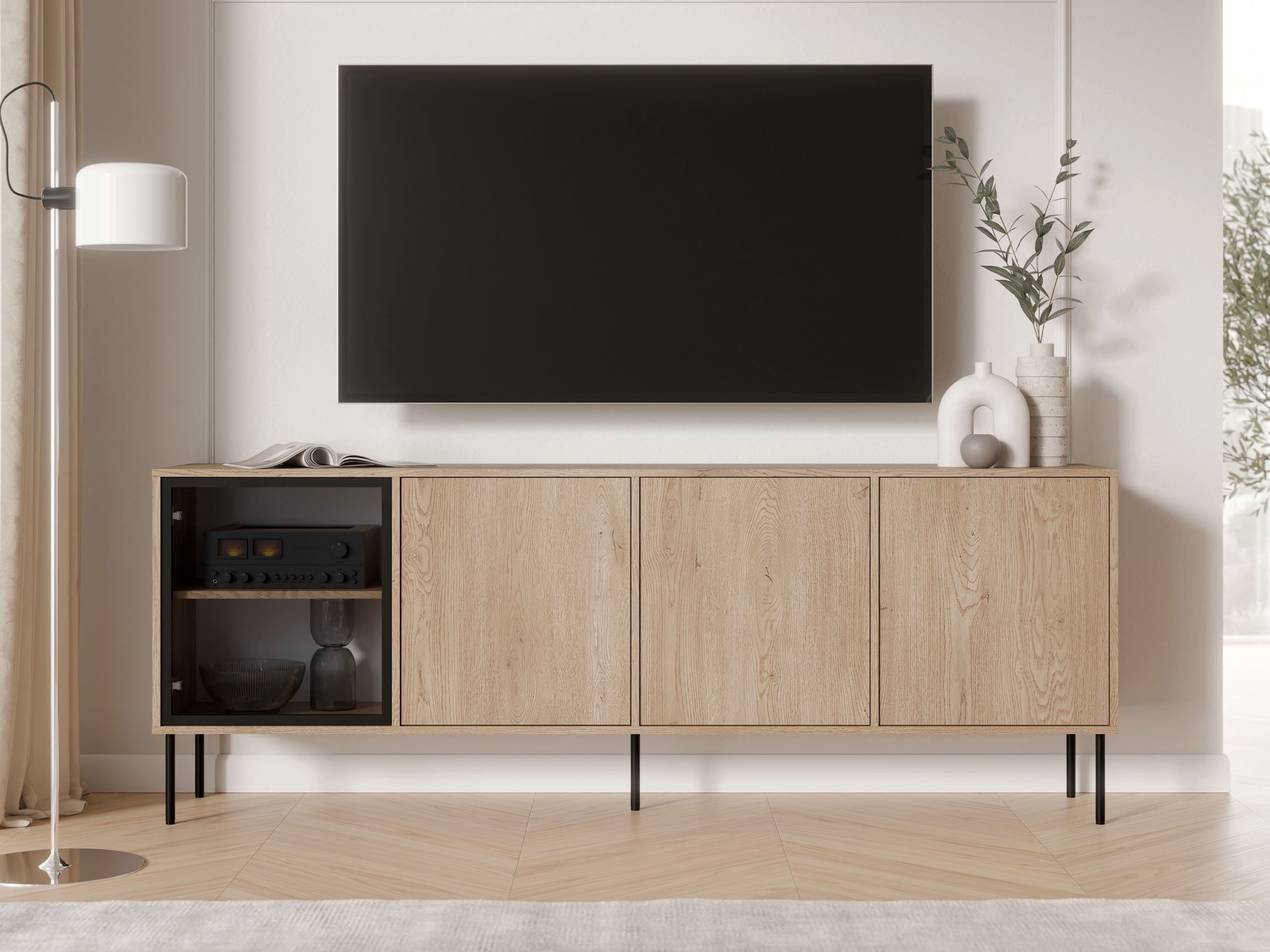 Sideboard Merevai 102 (Eichenholzoptik)