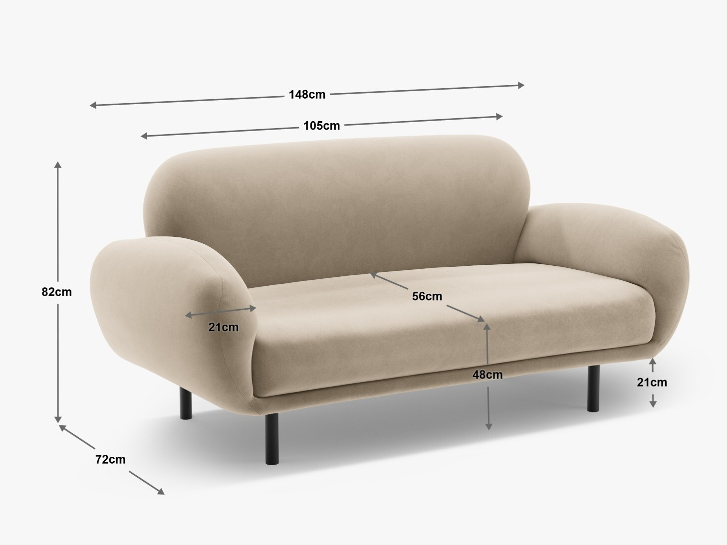Sofa Beckley 342 (Casino Forest)