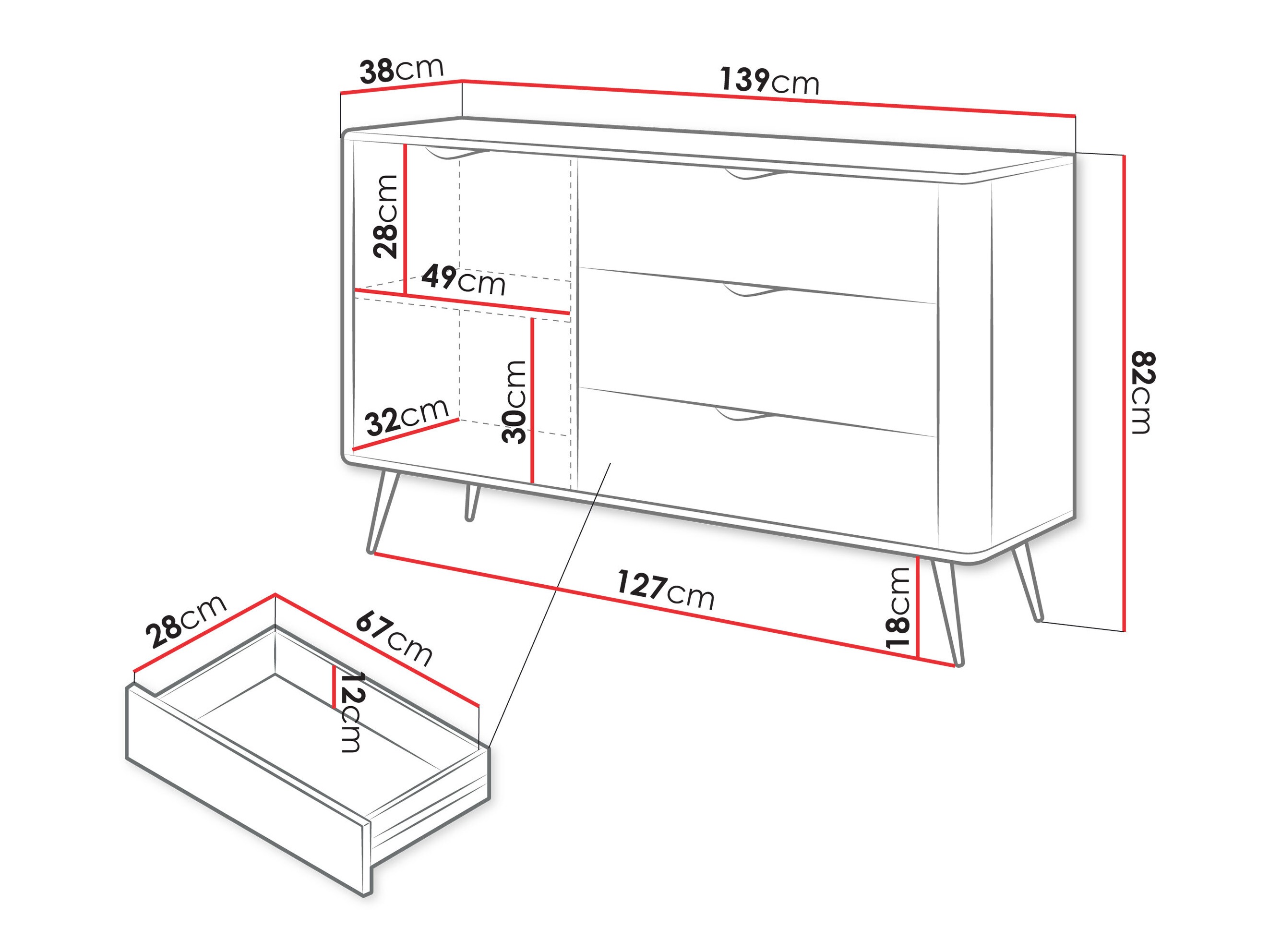 Kommoden Ioca (Beige)