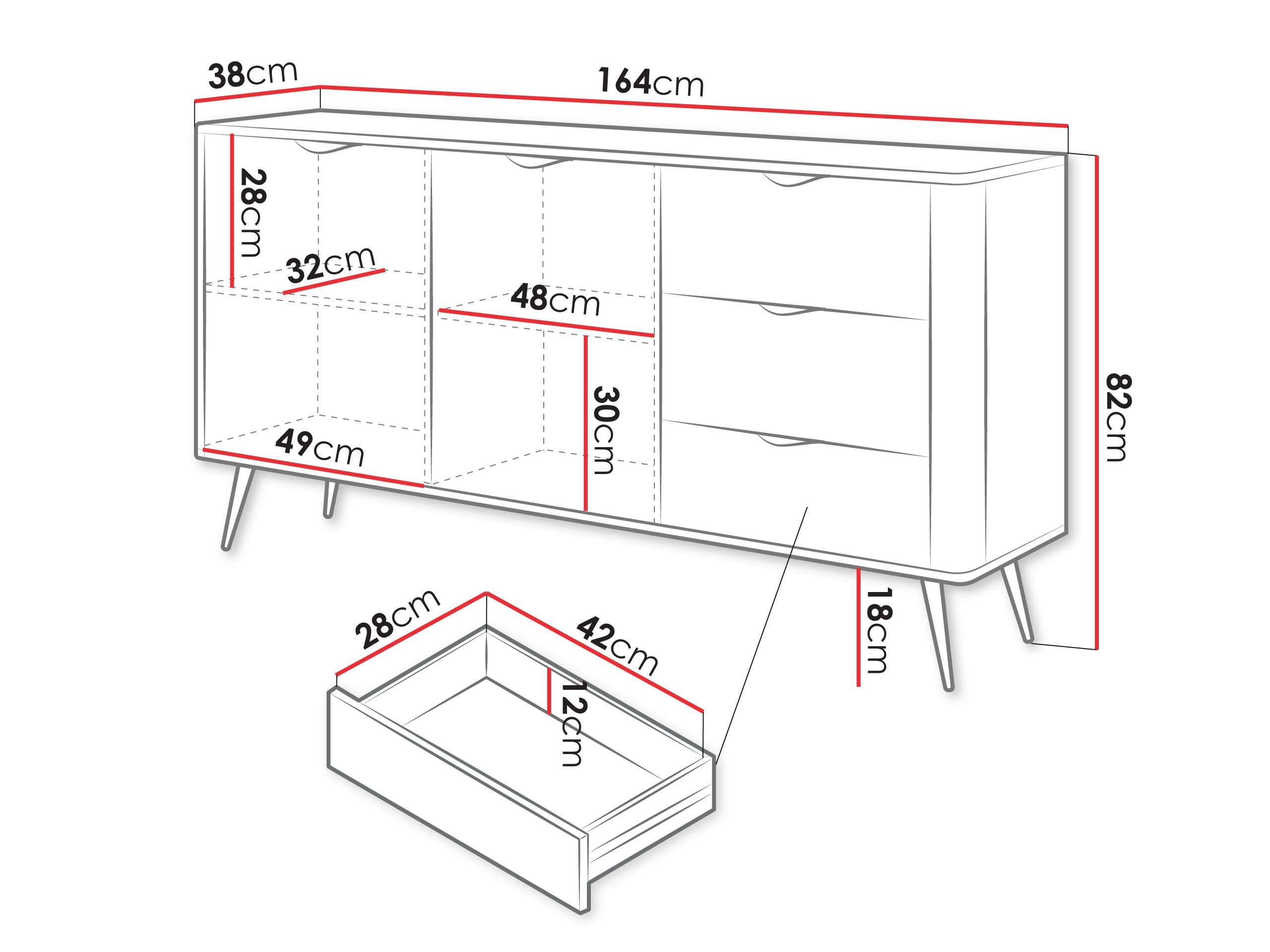 Kommoden Lectum I (Beige)