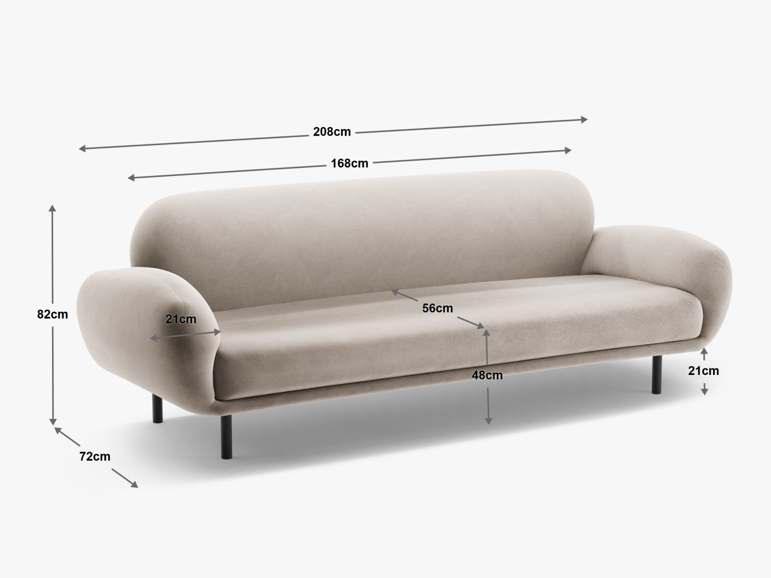 Sofa Beckley 344 (Casino Forest)