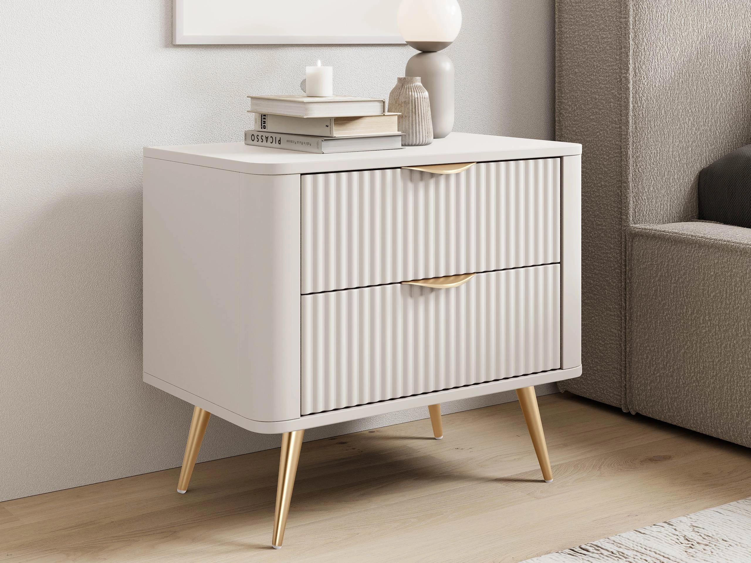 Nachttisch Lectum (Beige)