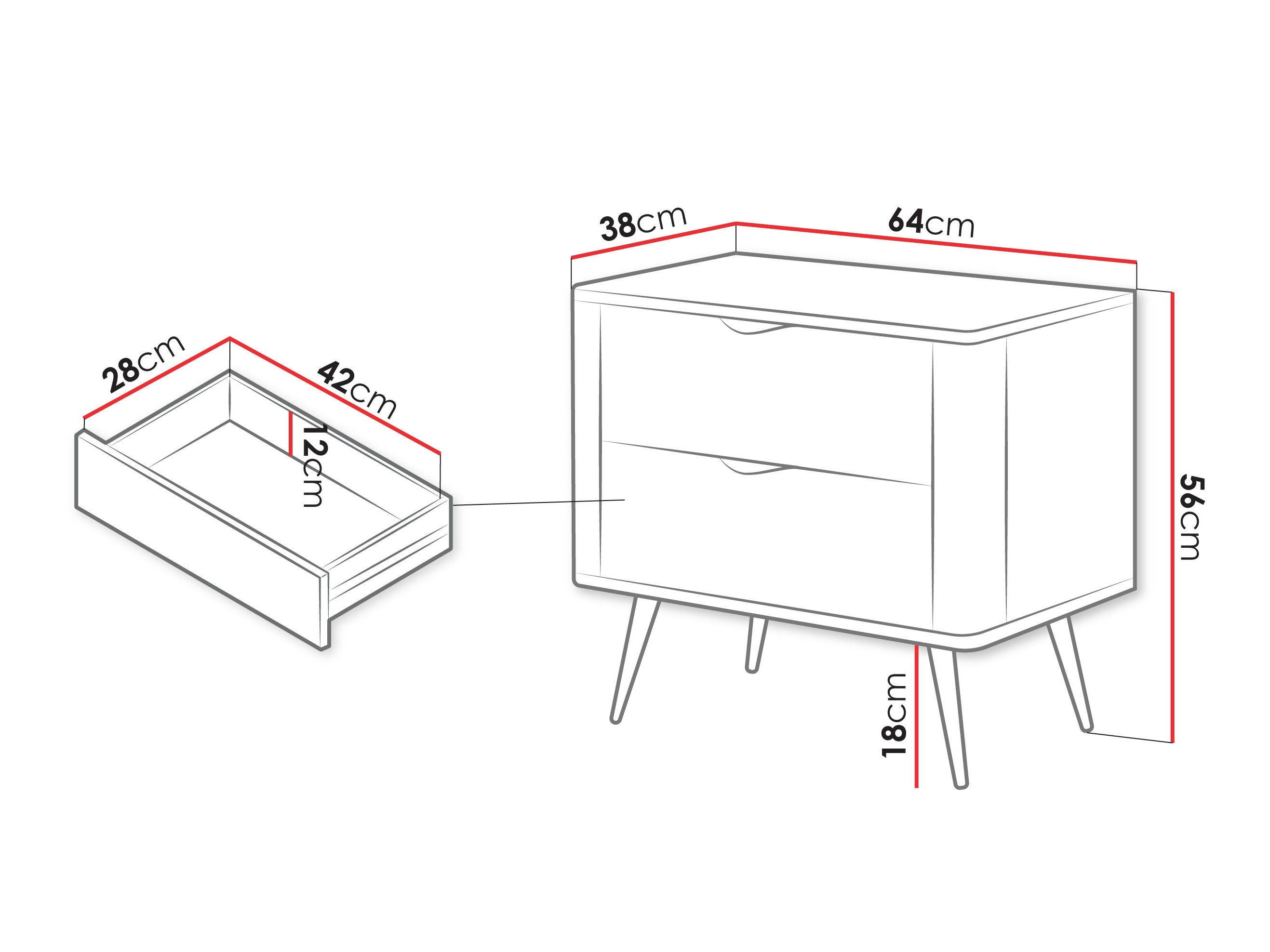 Nachttisch Lectum (Beige)